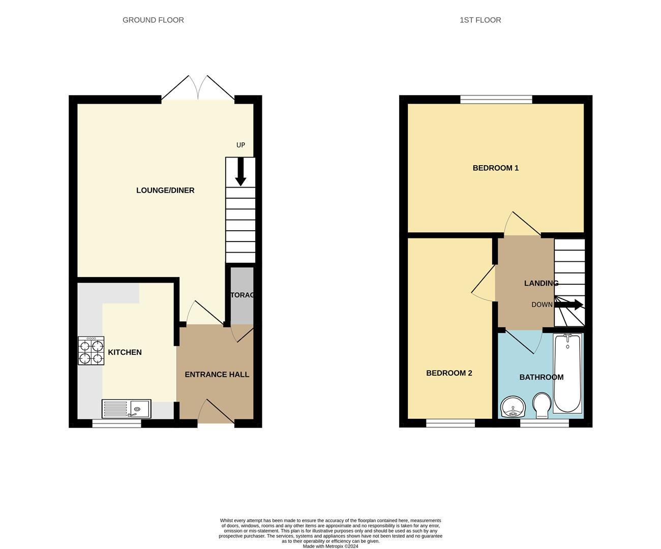 64, Coalport Close, Harlow floorplan