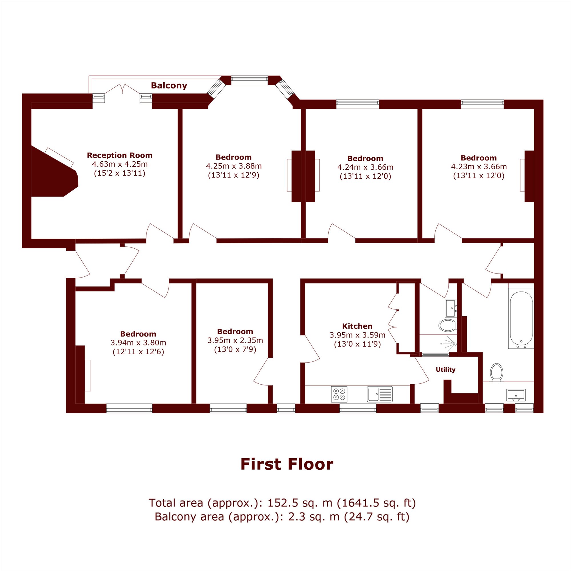 Flat 11, Rugby Mansions, Bishop Kings Road, London floorplan