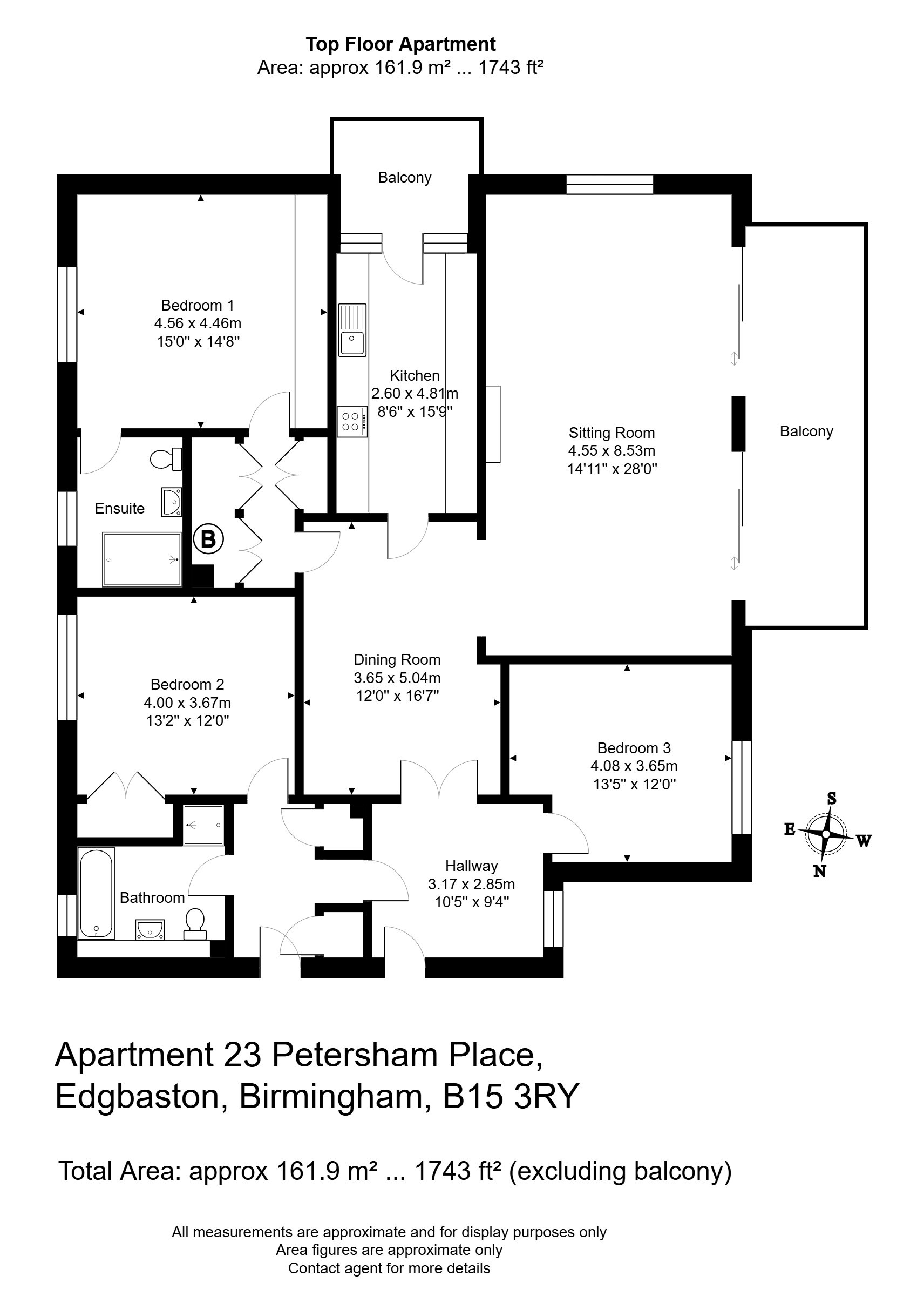 23, Petersham Place, Birmingham floorplan