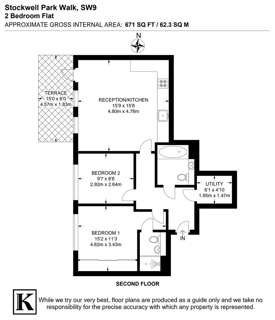 Flat 17, 8, Stockwell Park Walk, London floorplan