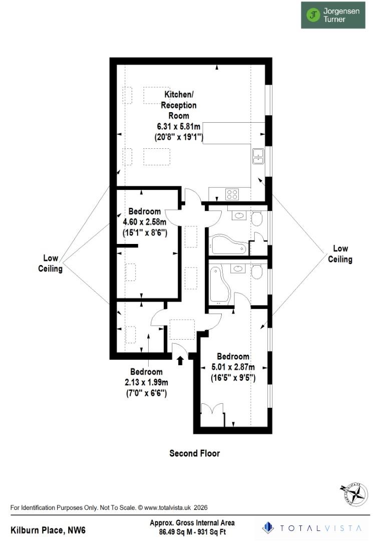 Flat C, 26, Kilburn Place ,, London floorplan