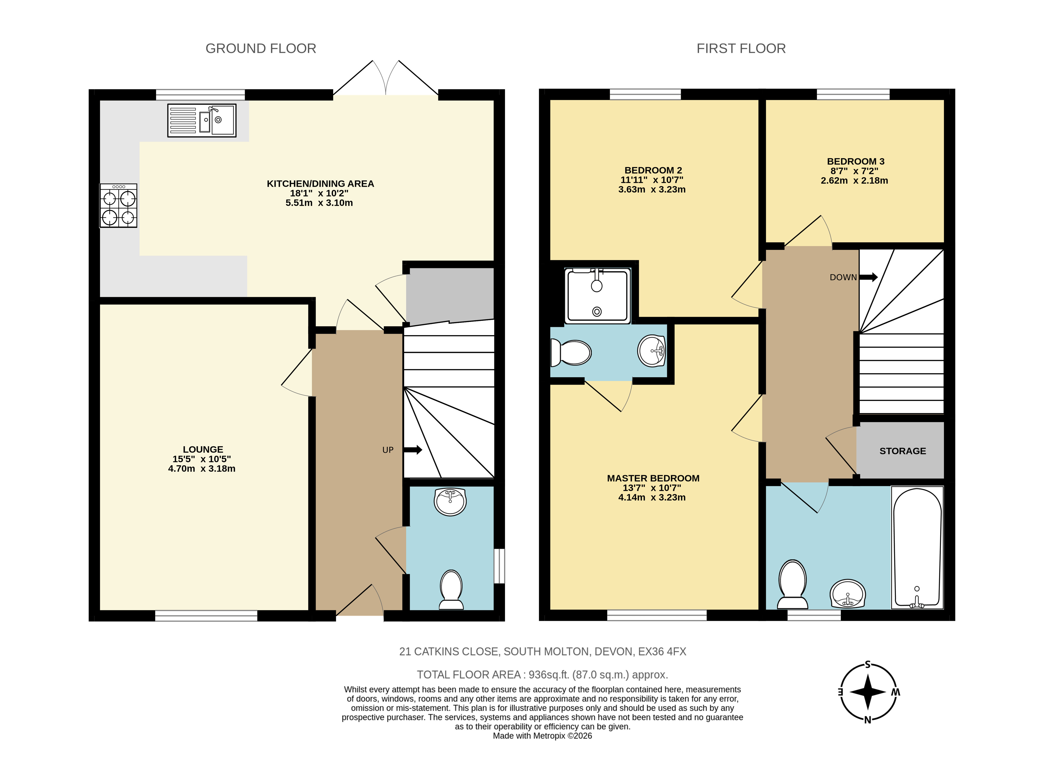 21 Catkins Close, South Molton Devon, Devon floorplan