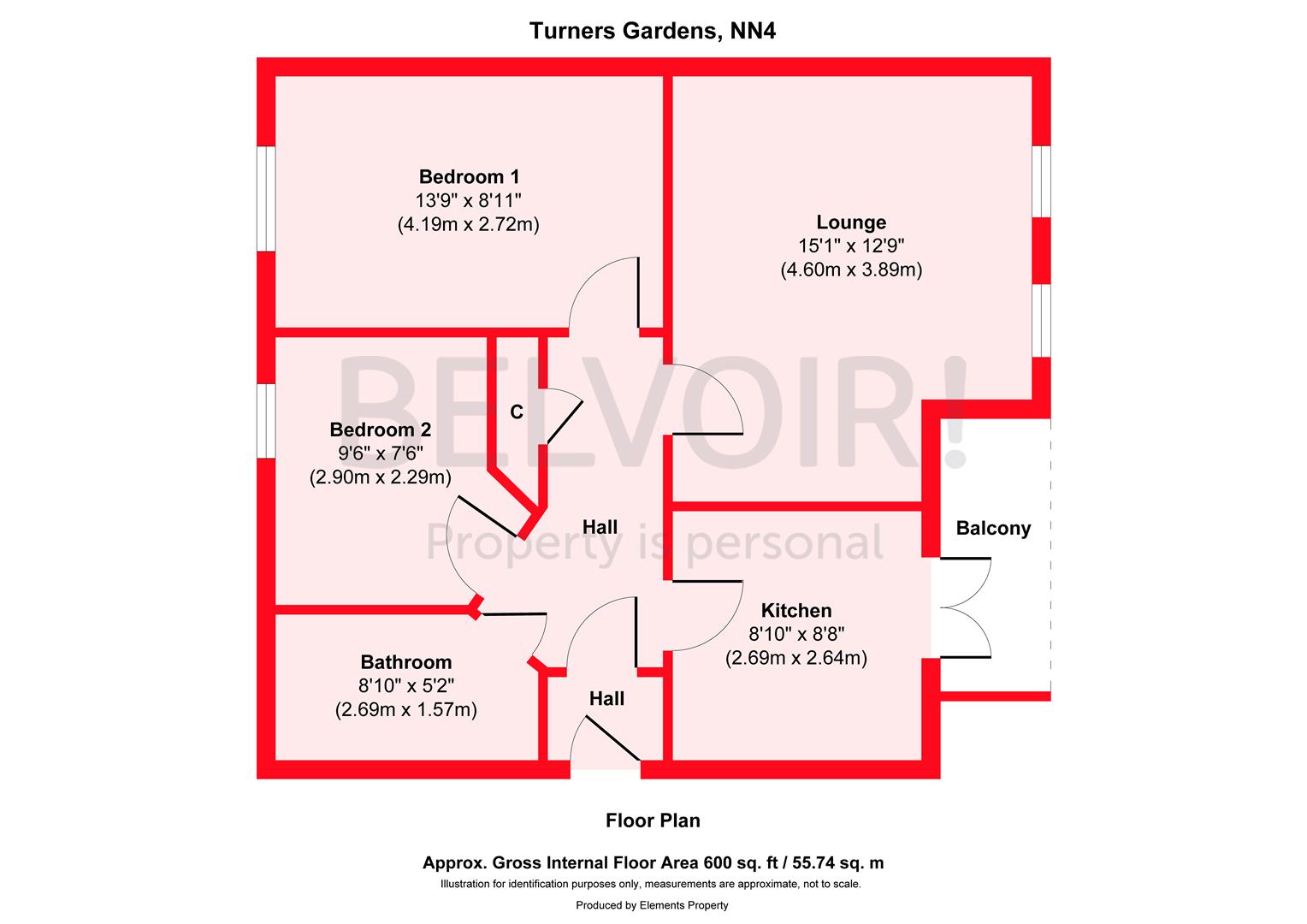 39, Turners Gardens, Northampton floorplan