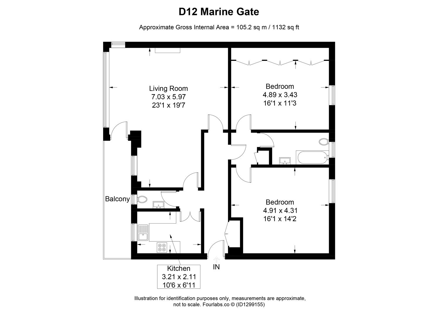G12 Marine Gate, Marine Drive, Brighton floorplan