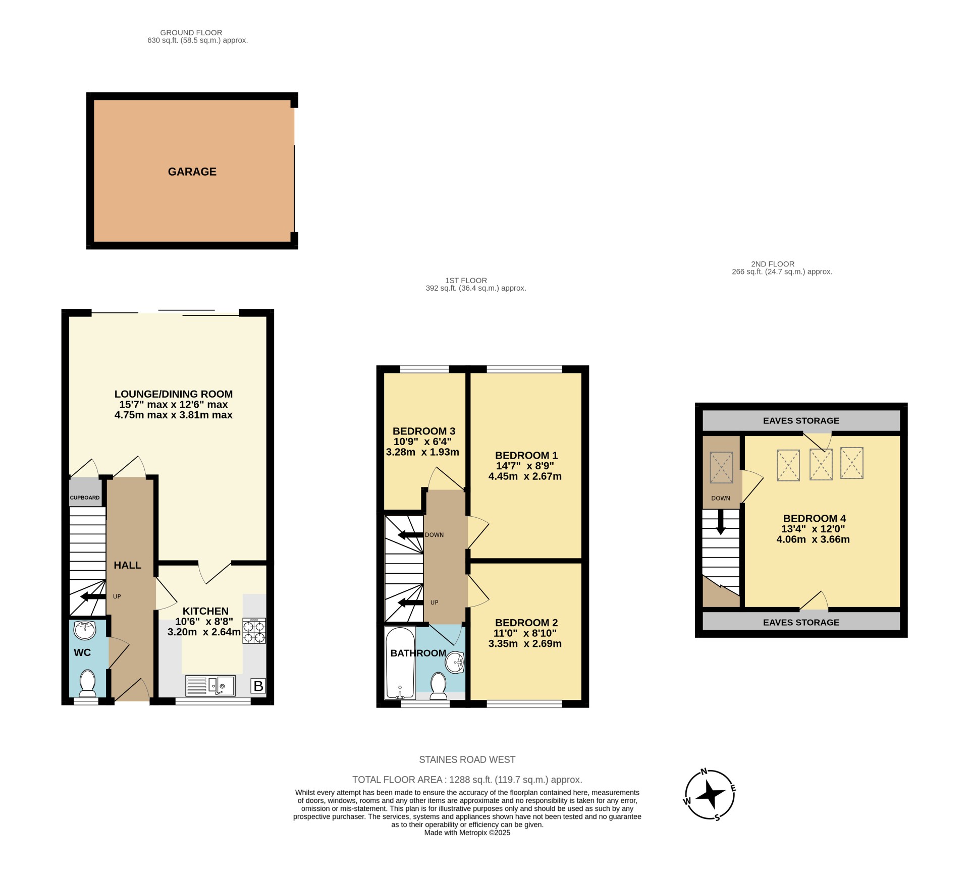 A, 387, Staines Road West, Ashford floorplan