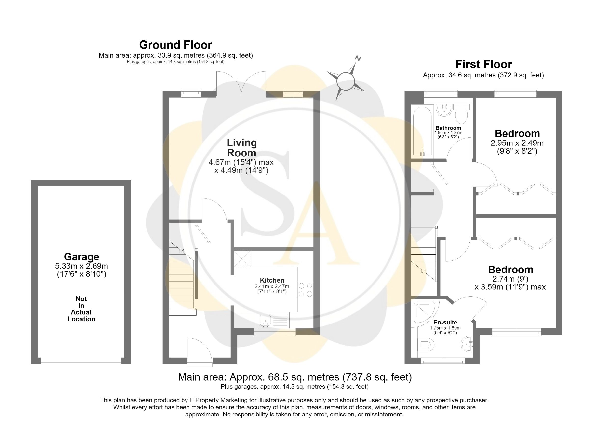 40 Lyndsey Close, Farnborough floorplan