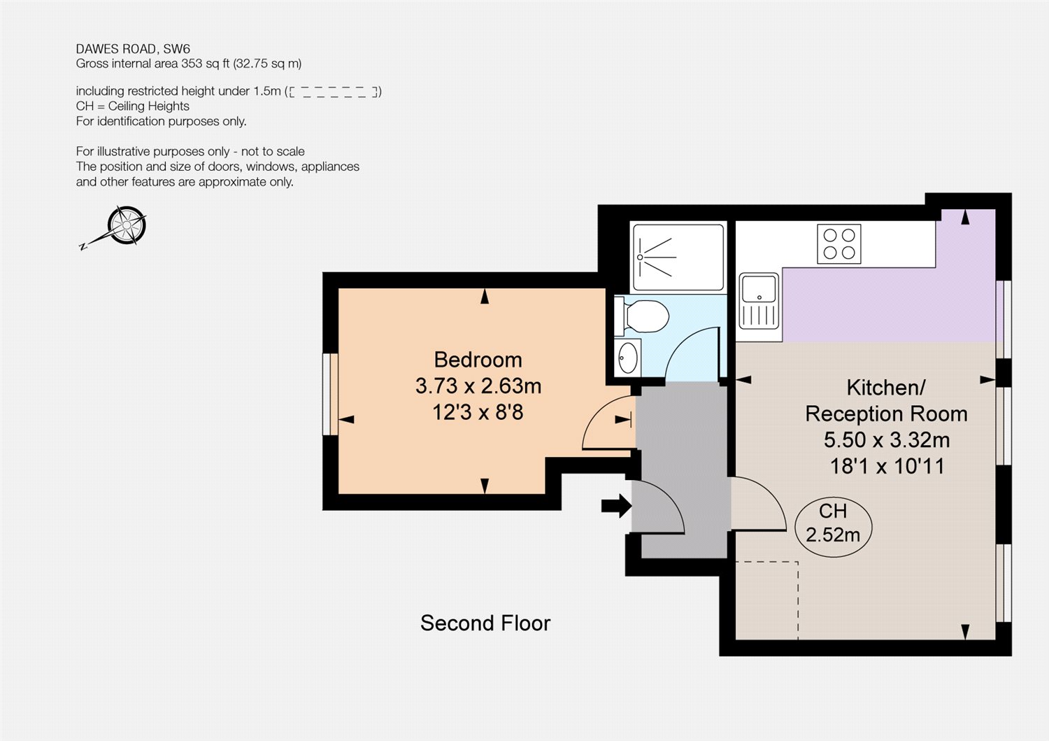 1 Bedrooms Flat to rent in Dawes Road, London SW6