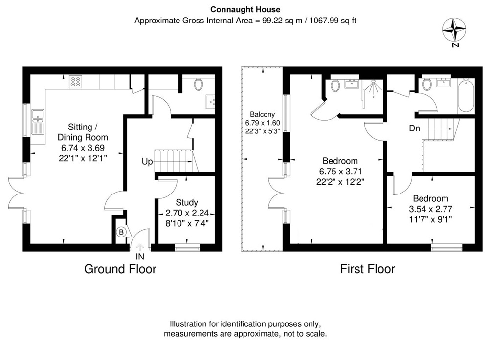 1 Connaught House, 12 London Road, Bagshot floorplan