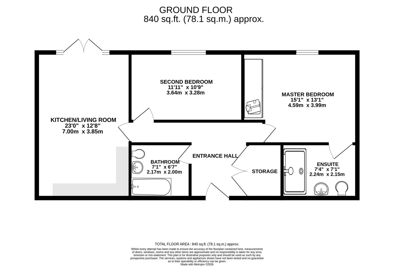 Flat 37, 17, Harker Close, Gloucester floorplan