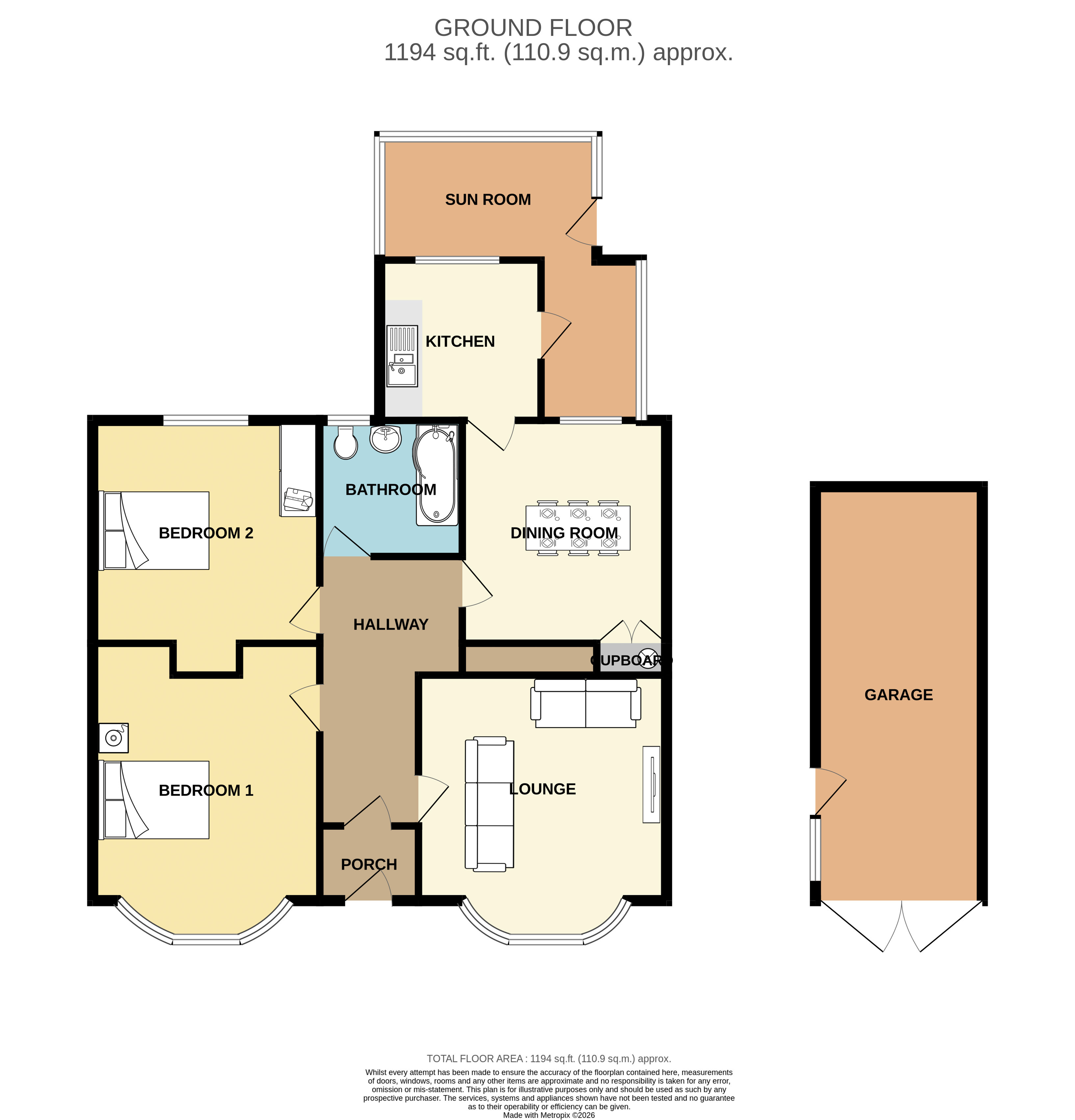The Croft,, Paynters Lane, Cornwall floorplan