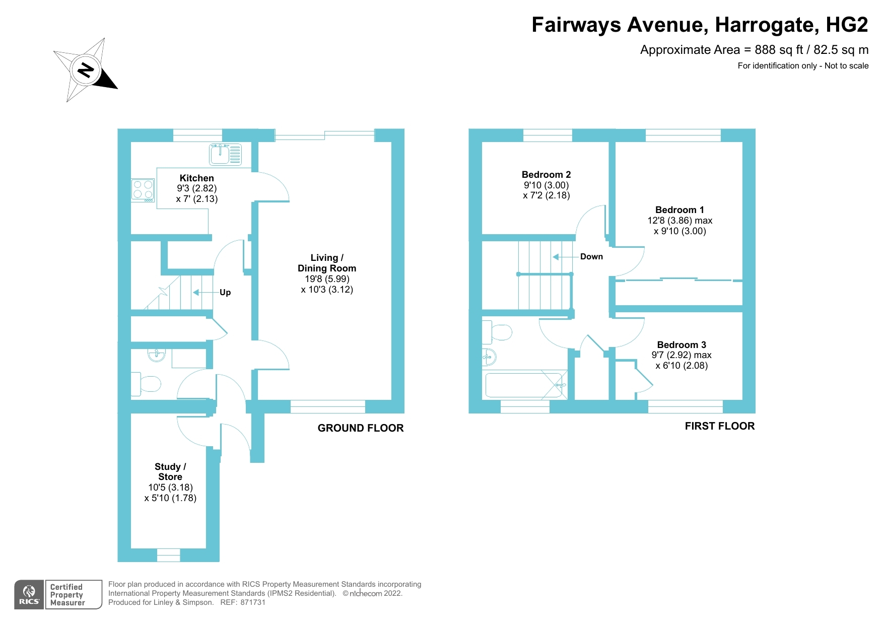Fairways Avenue, Harrogate HG2, 3 bedroom terraced house for sale