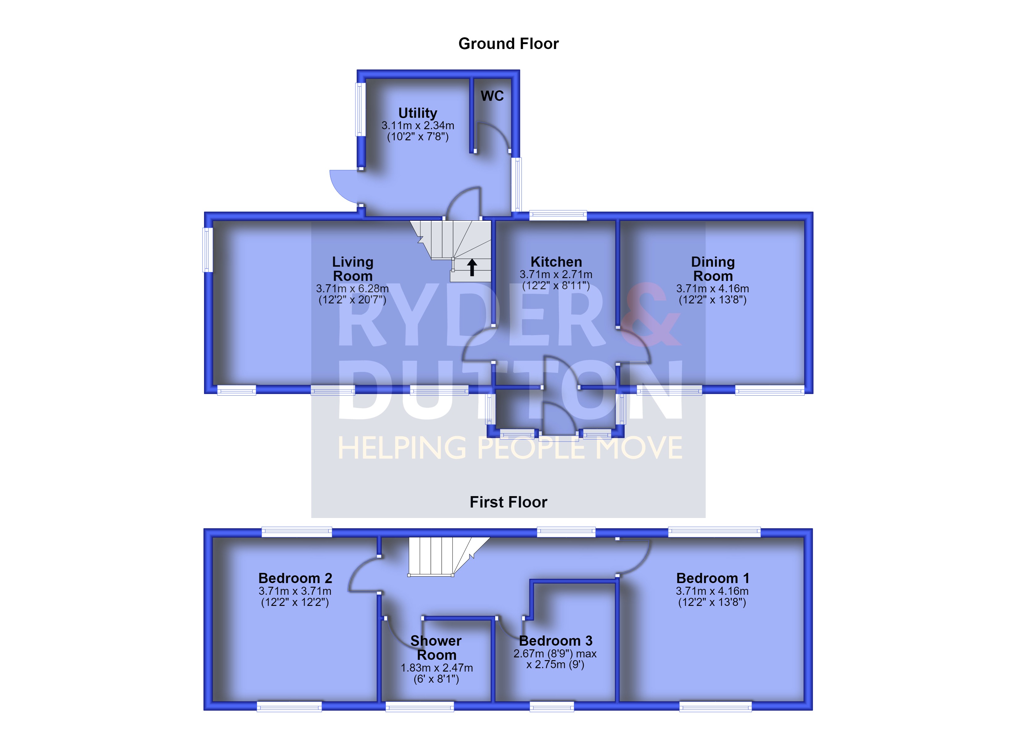 1&3 Cotehill Cottages,, Luzley Road, Greater Manchester floorplan