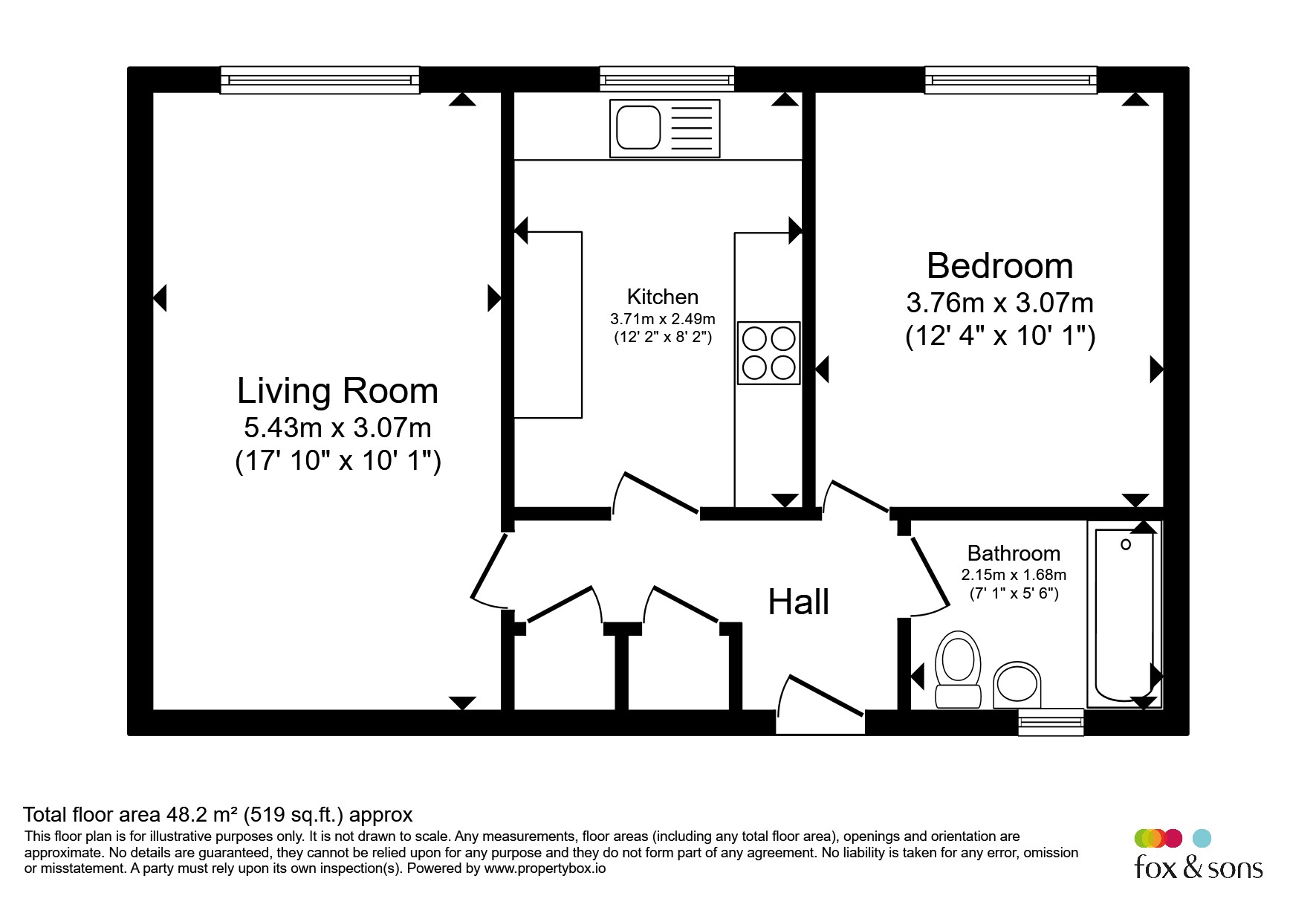 Flat 4, Maple Lodge, 5, Southwick Street, Brighton floorplan