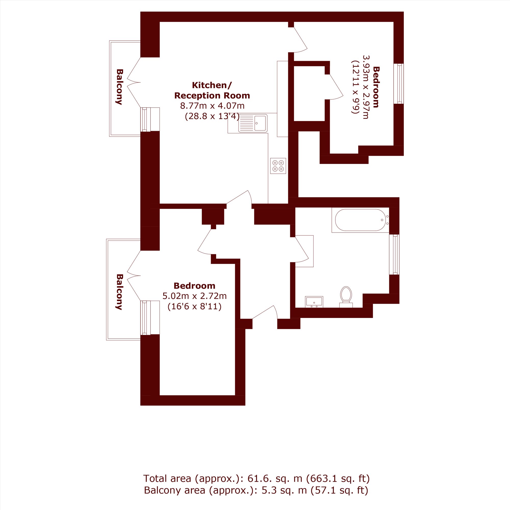 11 Albans Close, 14, Leigham Court Road, London floorplan