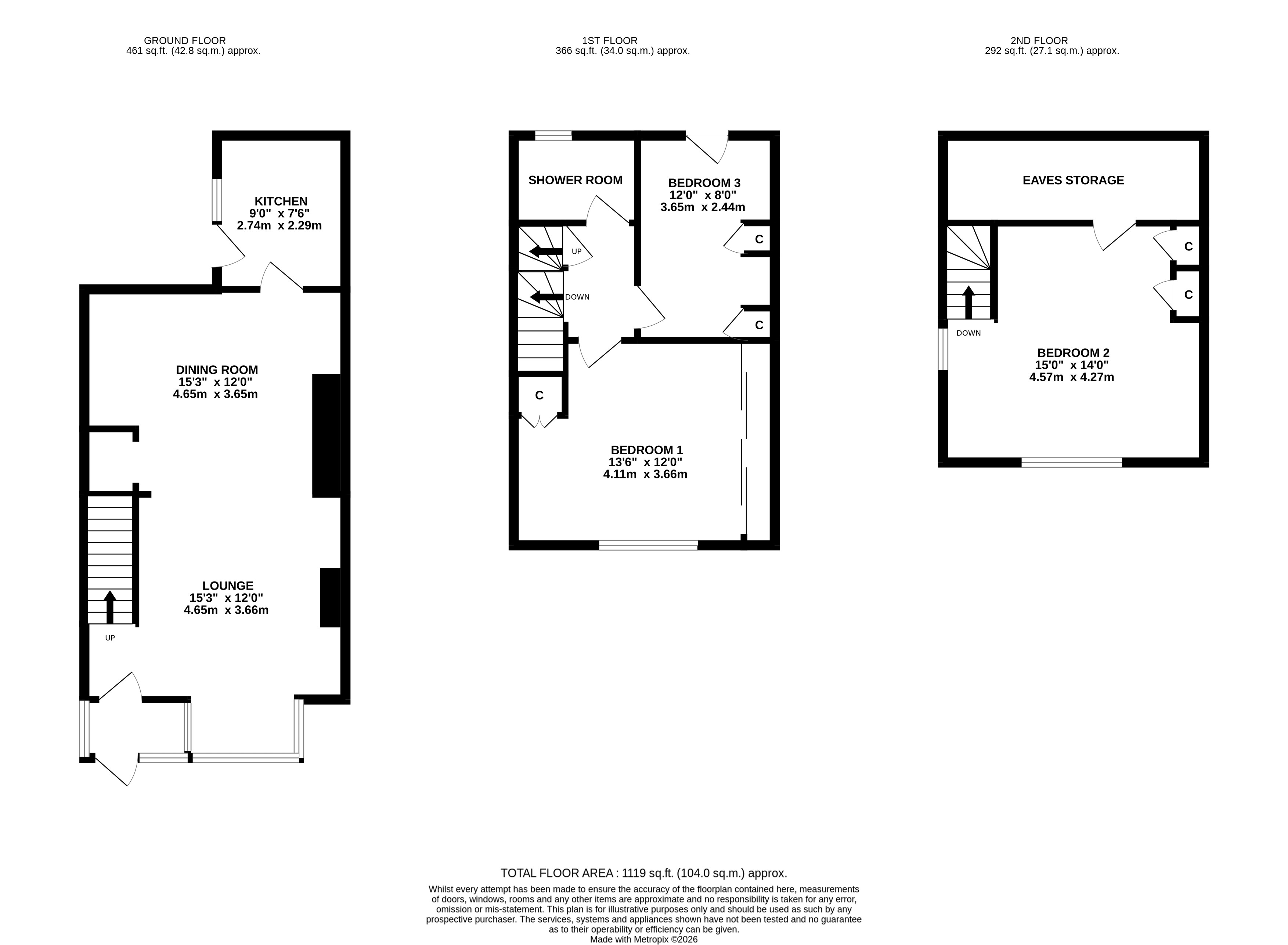 127, Skipton Road, West Yorkshire floorplan