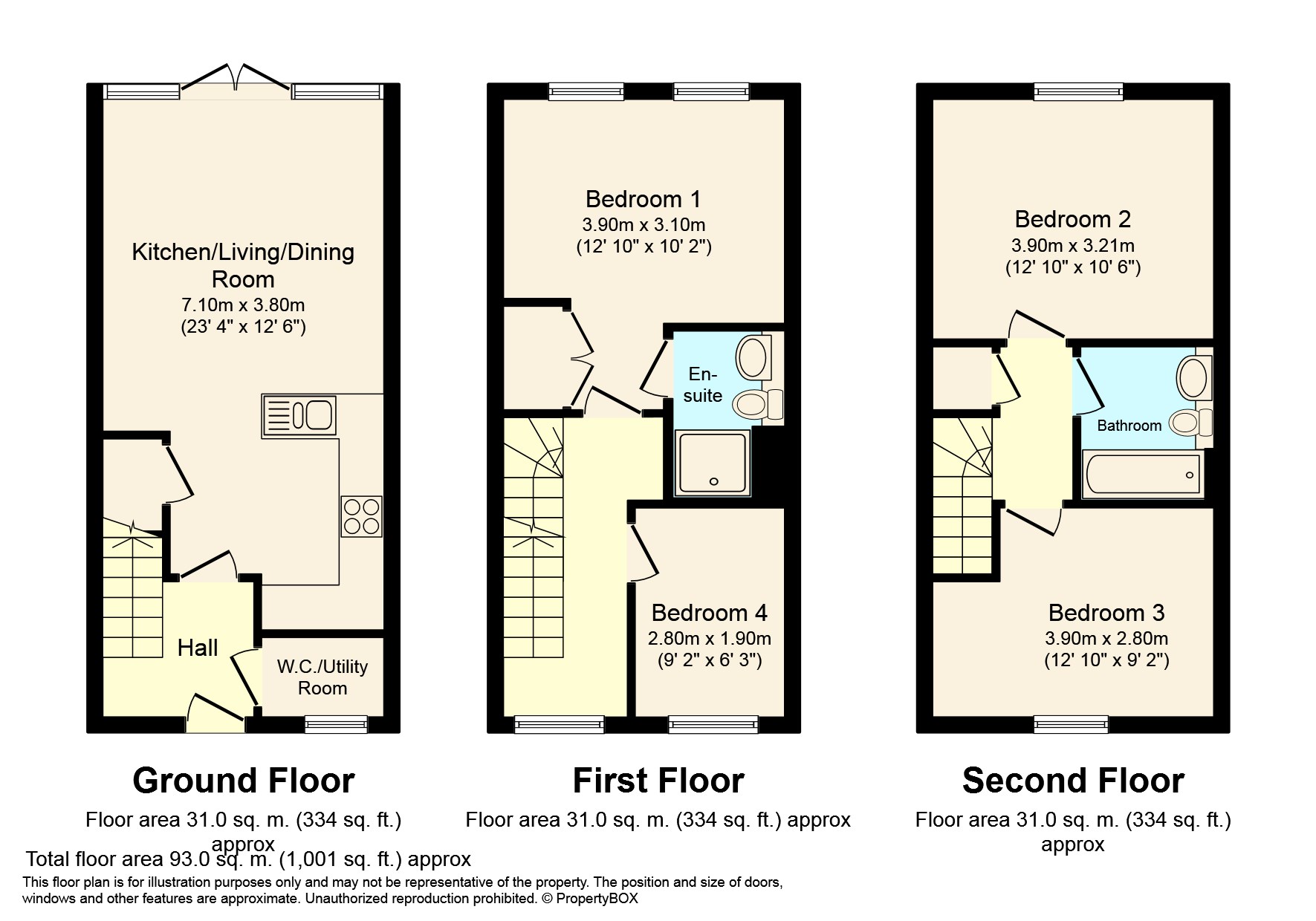 4 Bedrooms Terraced house for sale in Sargent Way, Broadbridge Heath, Horsham RH12