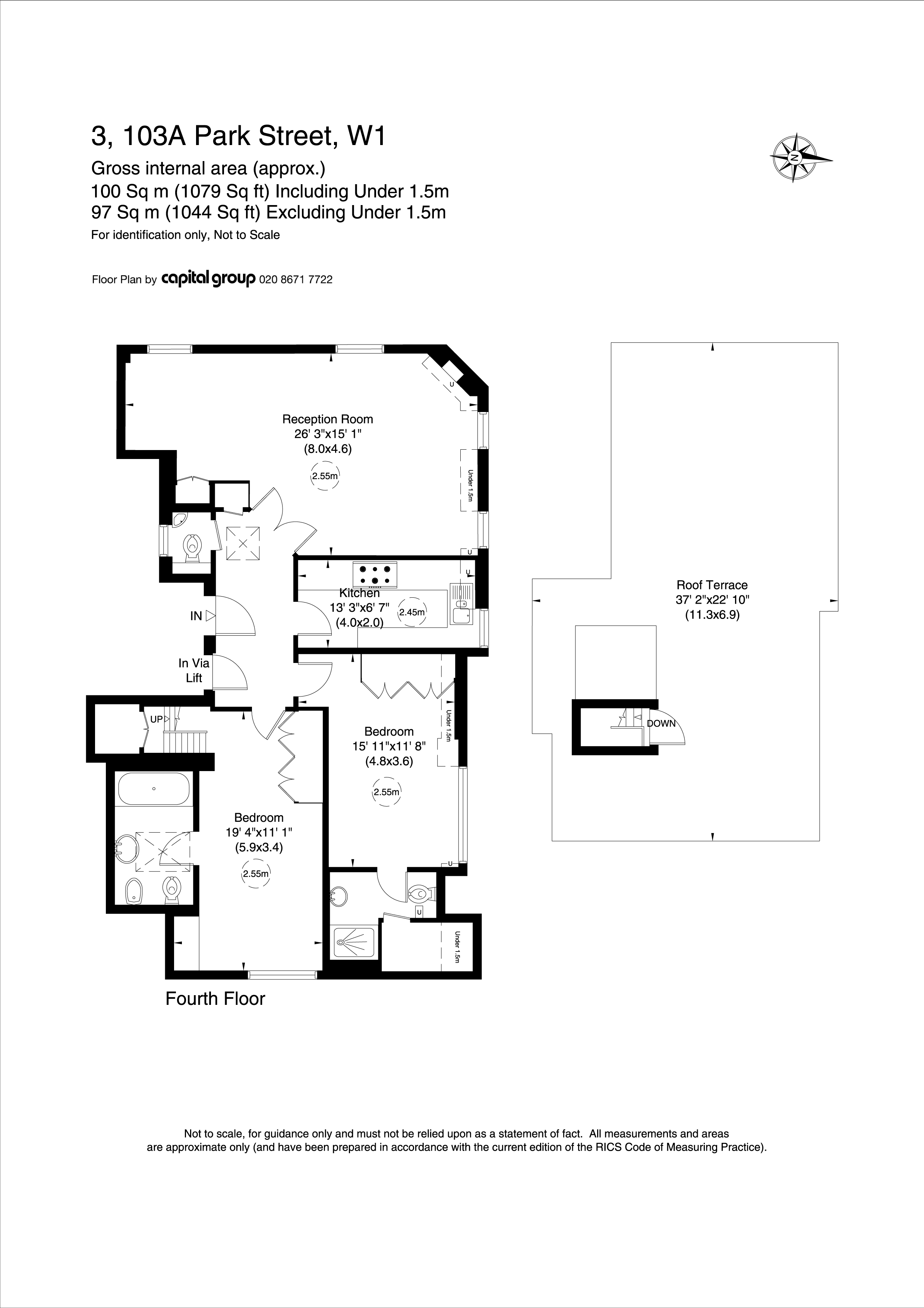 2 Bedrooms Flat to rent in Park Street, Mayfair, London W1K