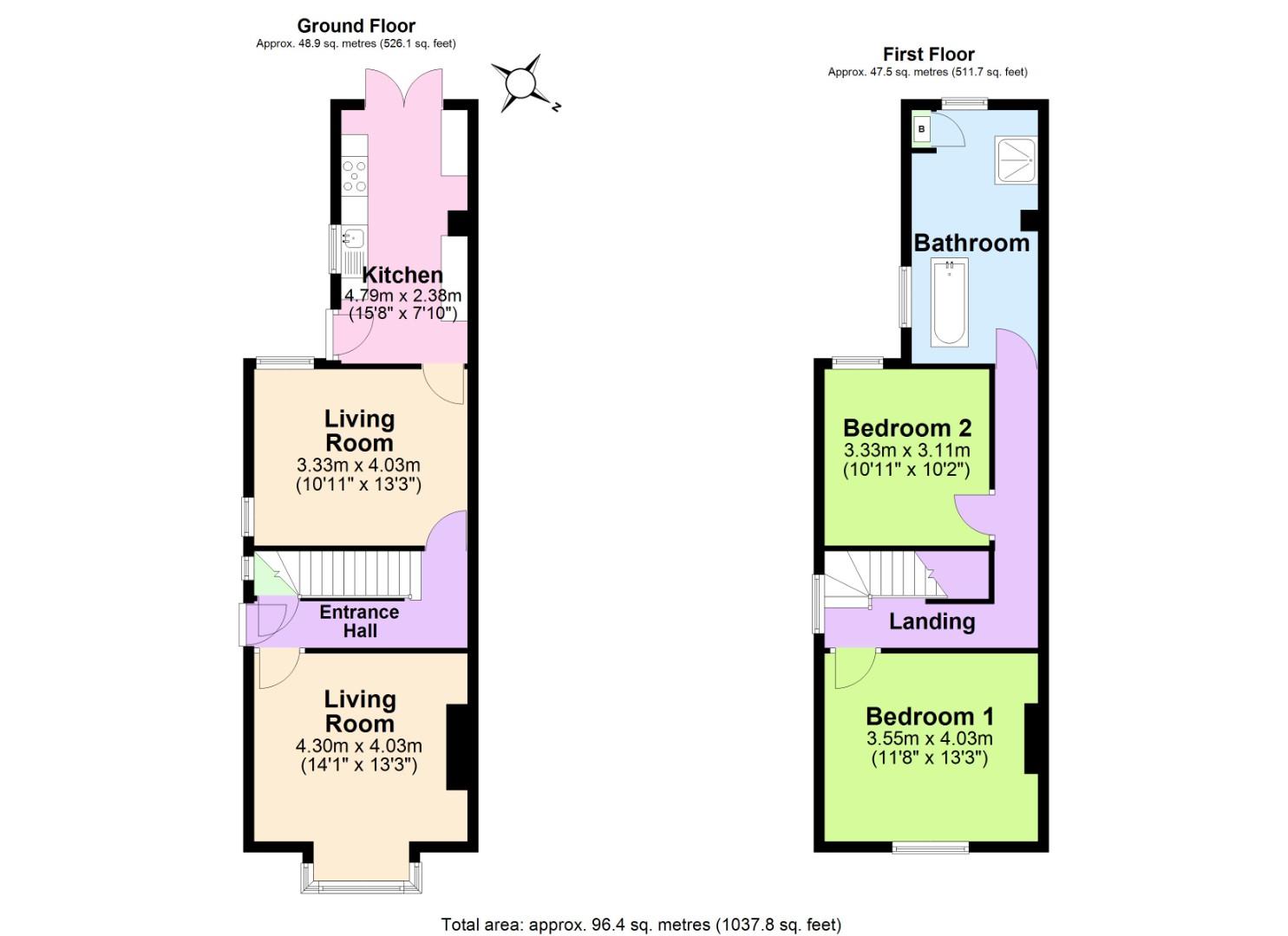 243, Burton Road, Overseal floorplan