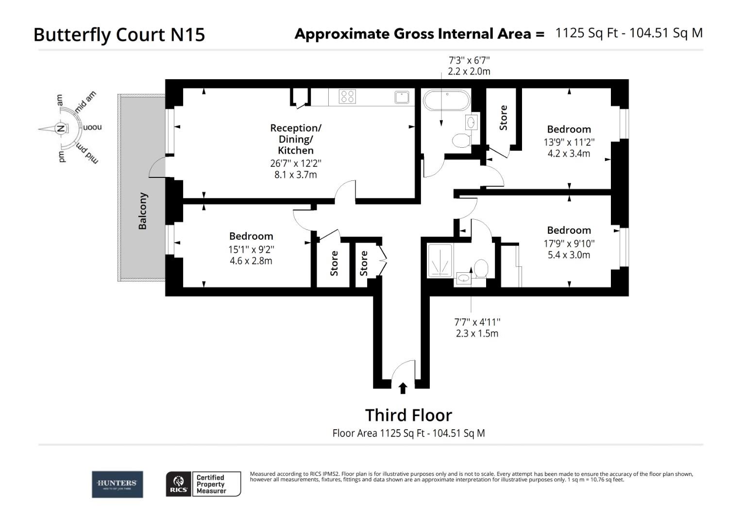 Flat 23, Butterfly Court, Bathurst Square, London floorplan