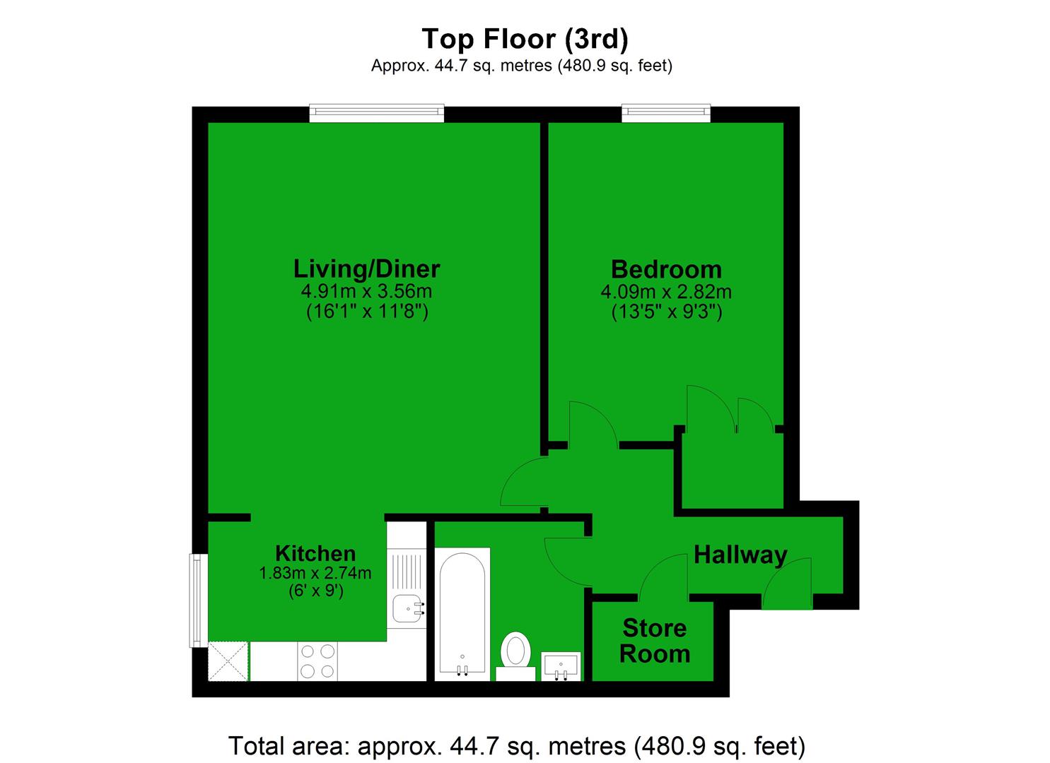 1 Bedrooms Flat for sale in Longfield Drive, Mitcham CR4