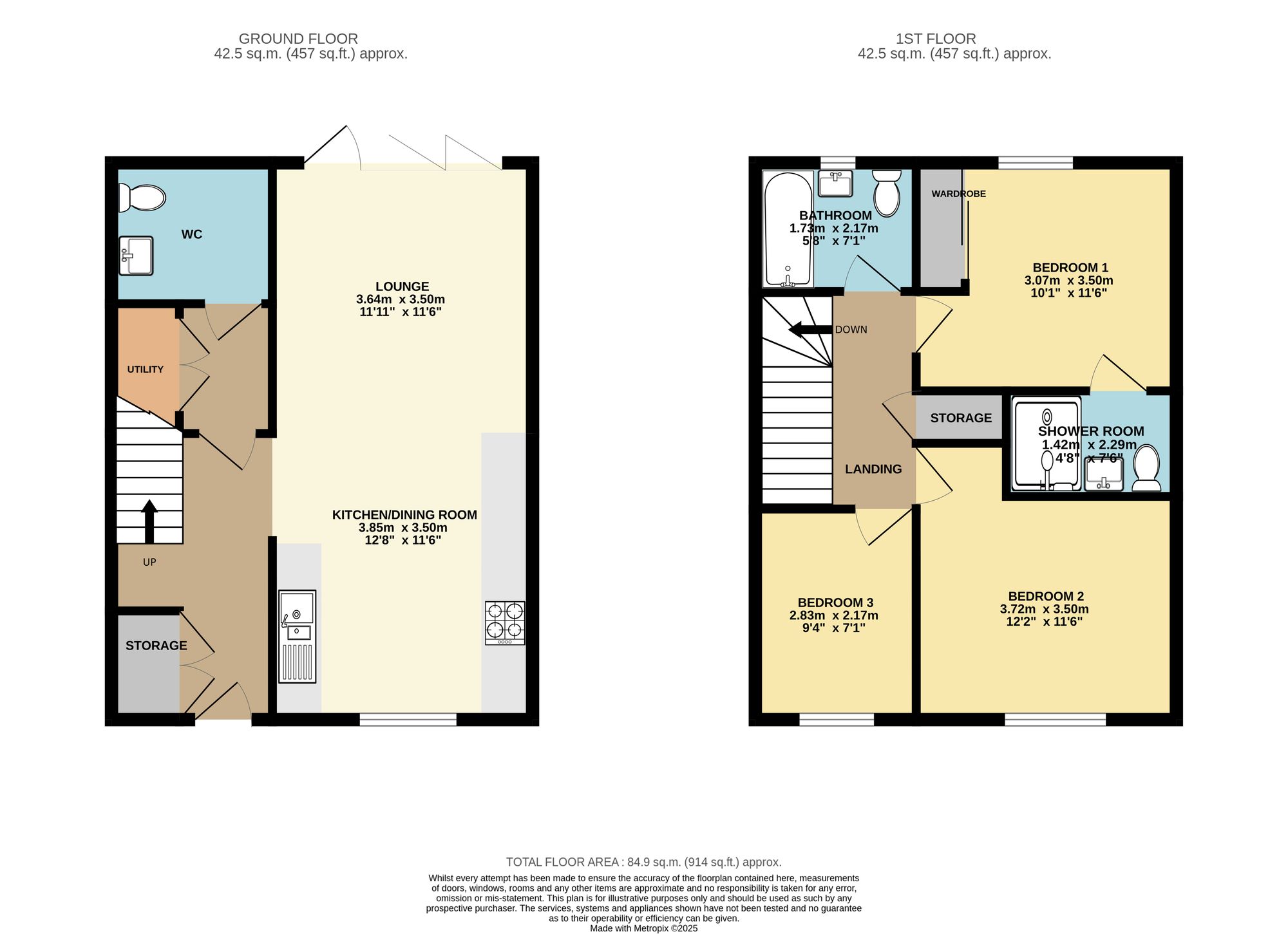 36 Wheatsheaf Way, Chesterfield floorplan