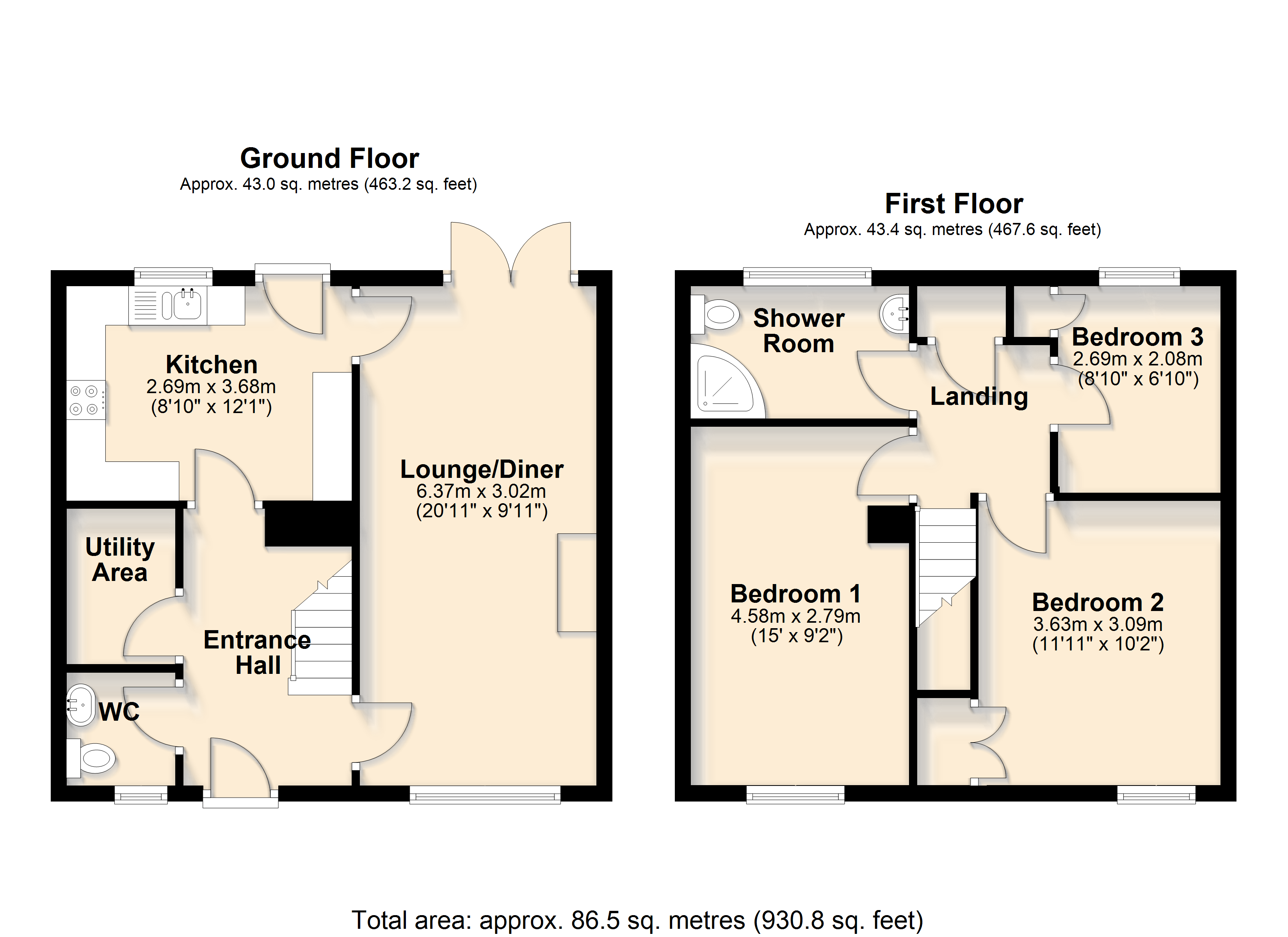 3, Fairway Avenue, Ivybridge floorplan