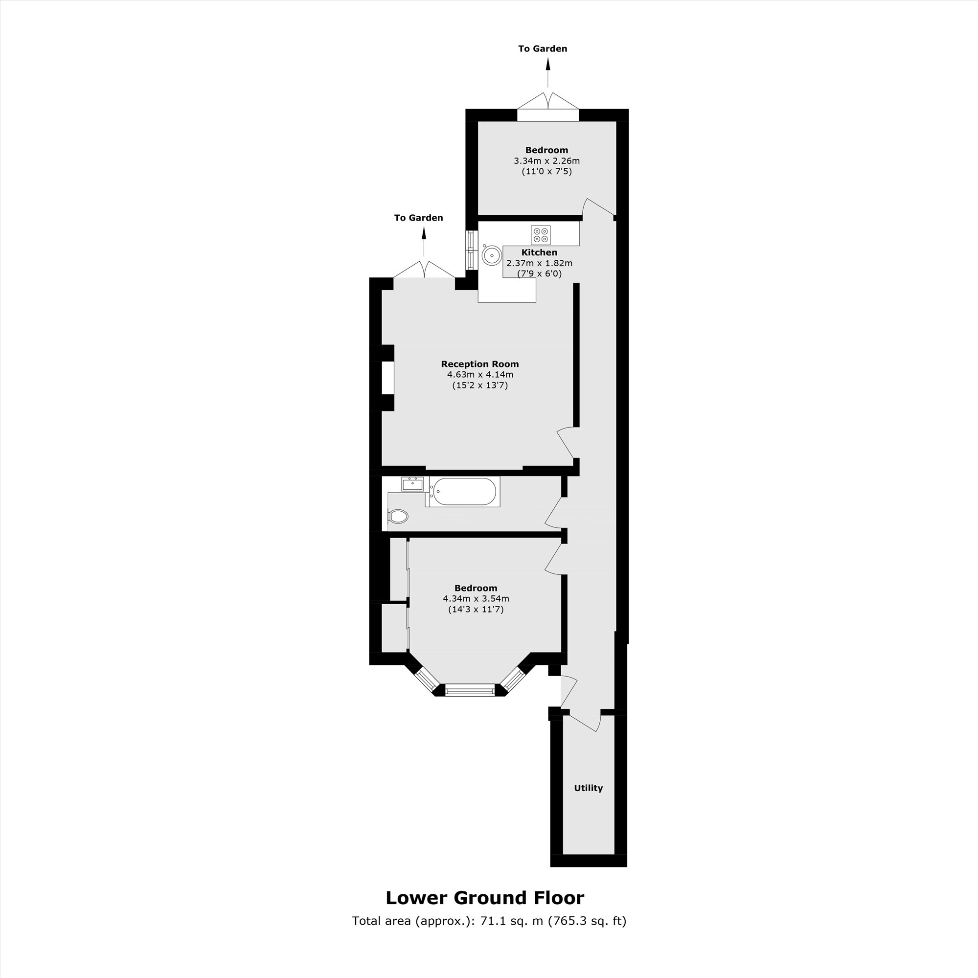 Flat 1, 66, Marylands Road, London floorplan