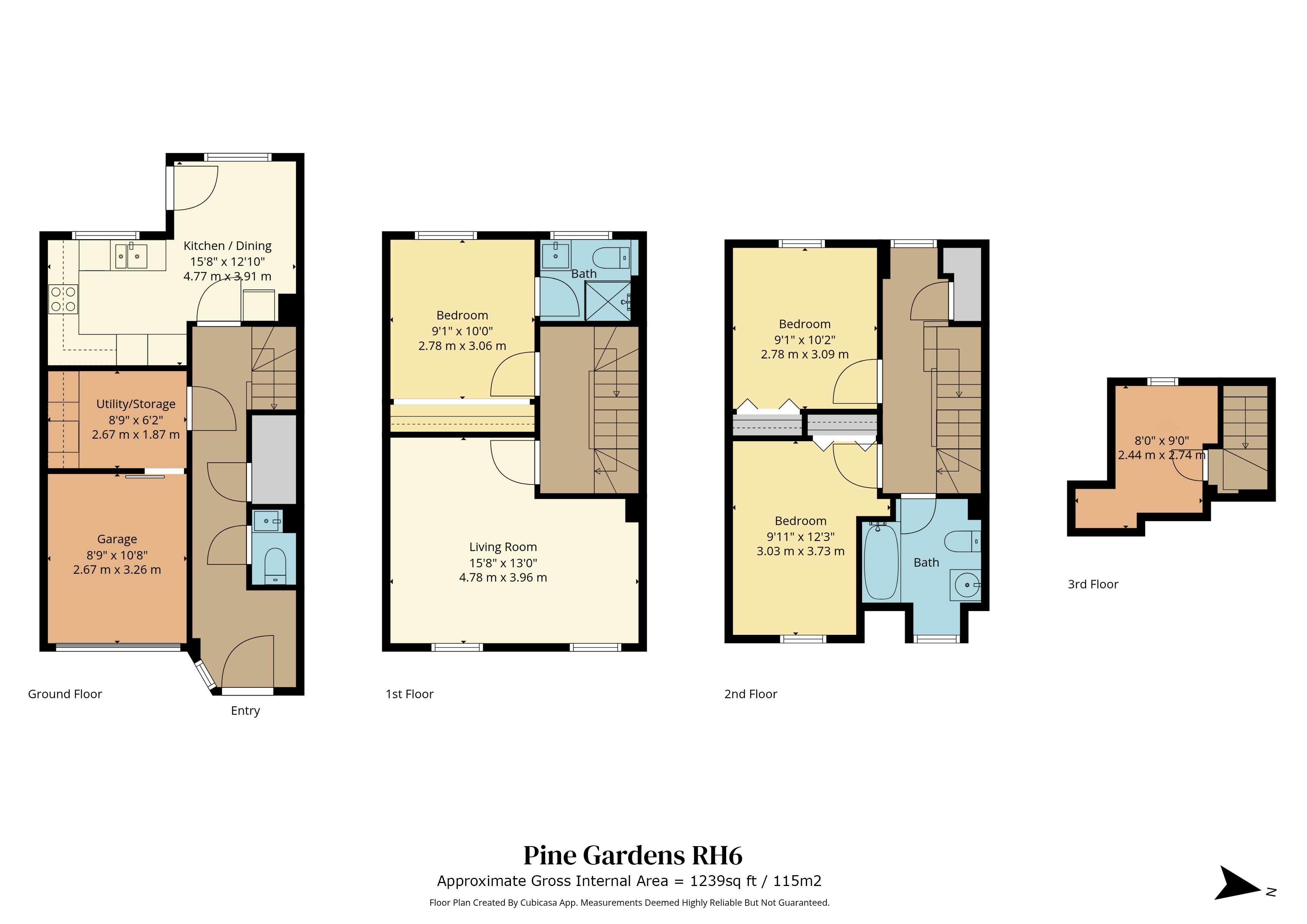 8, Pine Gardens, Surrey floorplan