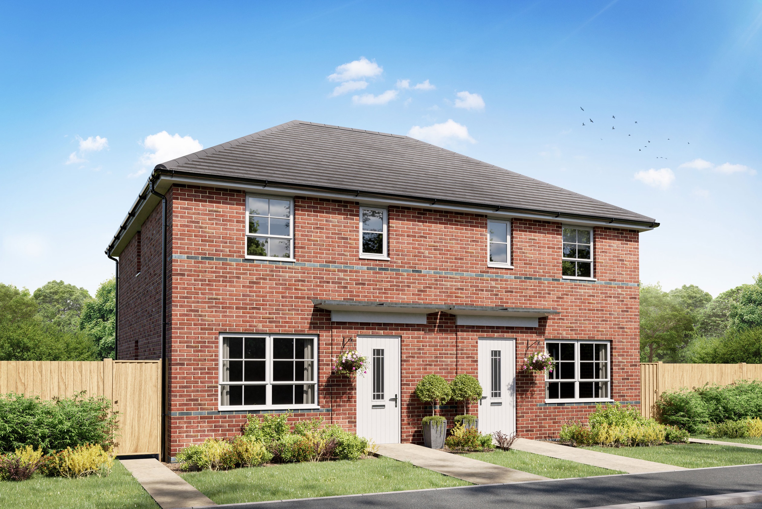 Property 1 of 9. Exterior CGI Elevation Of Our 3 Bed Ellerton Home