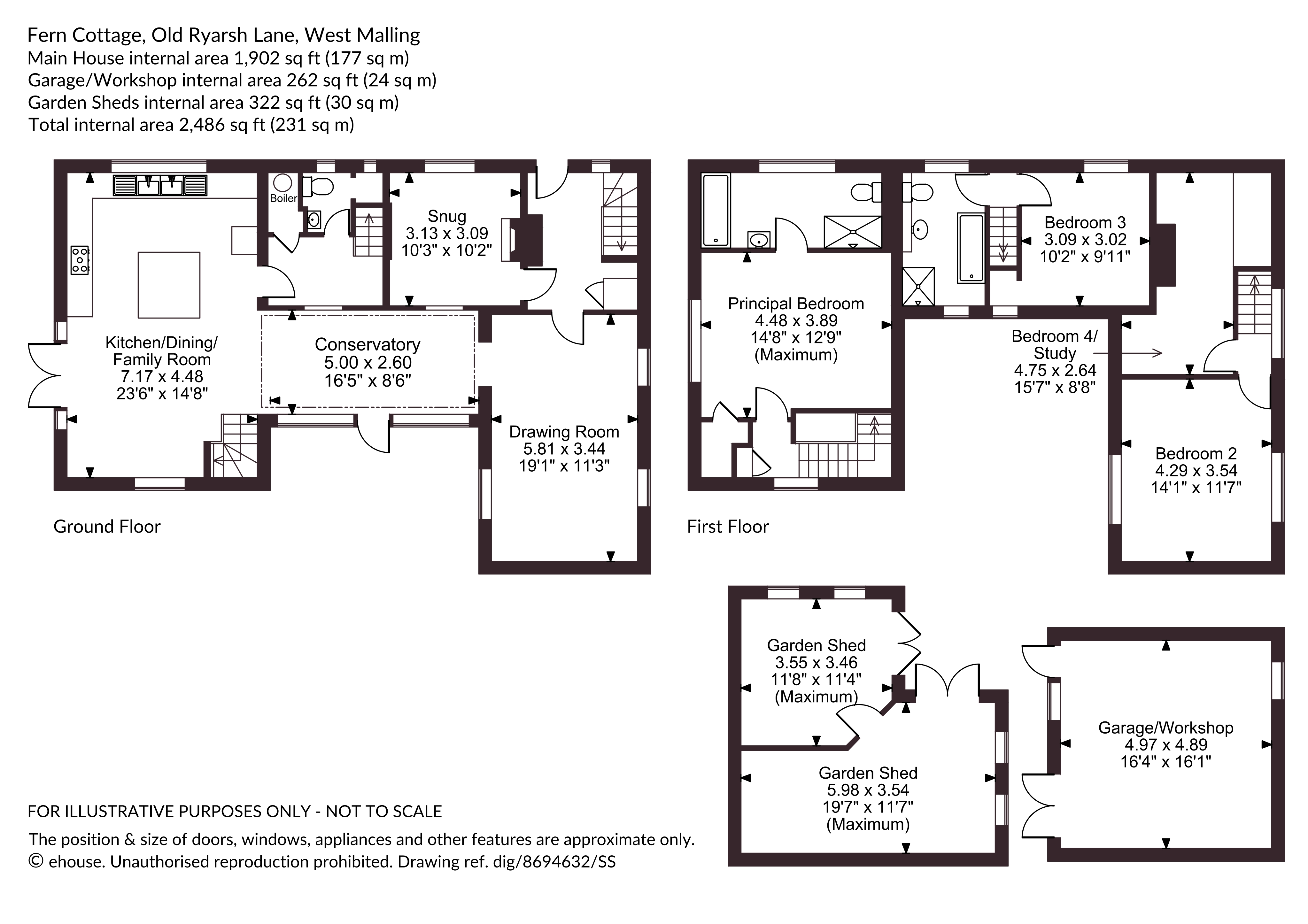 Fern Cottage,, Old Ryarsh Lane, Kent floorplan