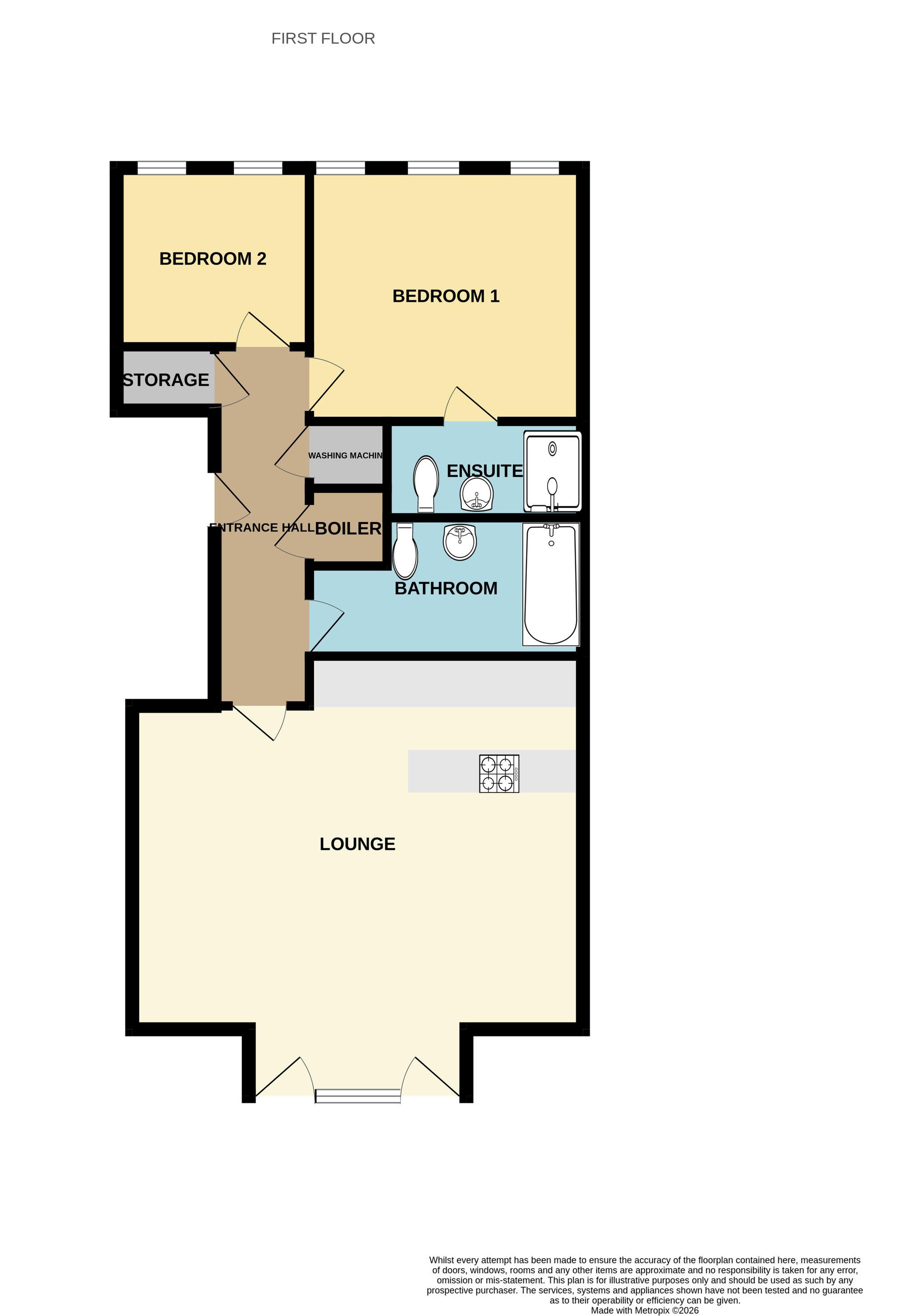 Flat 9, Captains View, Scarborough floorplan