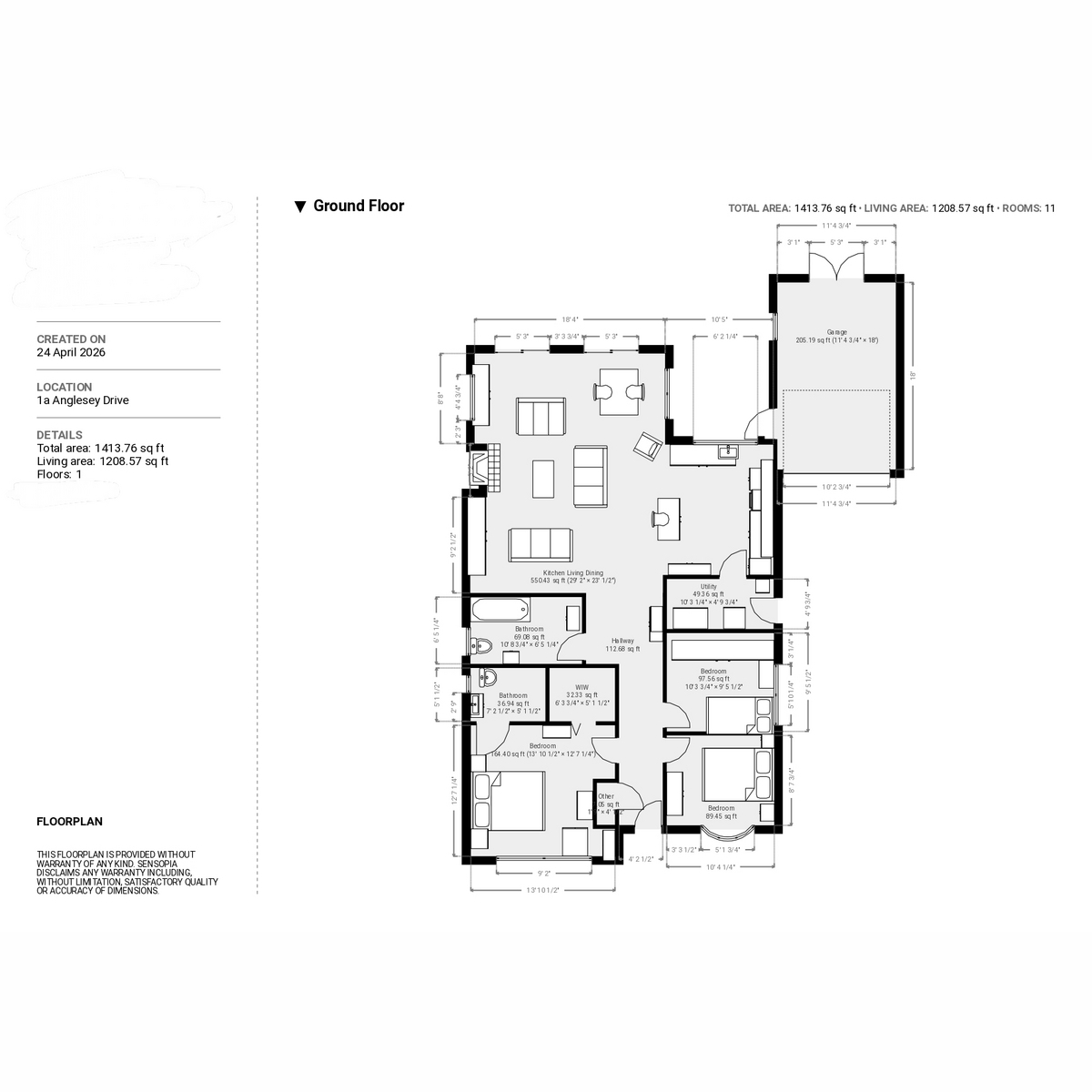 1a, Anglesey Drive, Poynton floorplan