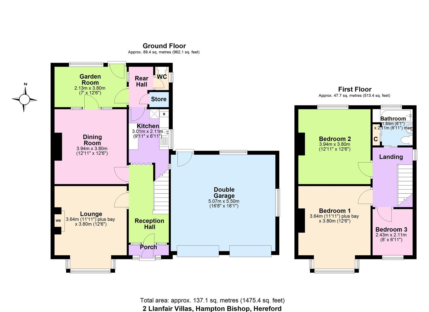 2, Llanfair Villas, Hereford floorplan