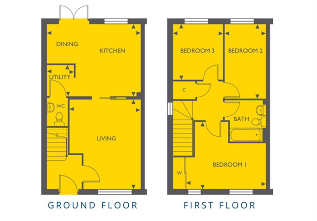 Plot 71a, The Chelmer, Meadow Gardens, Clacton-On-Sea floorplan