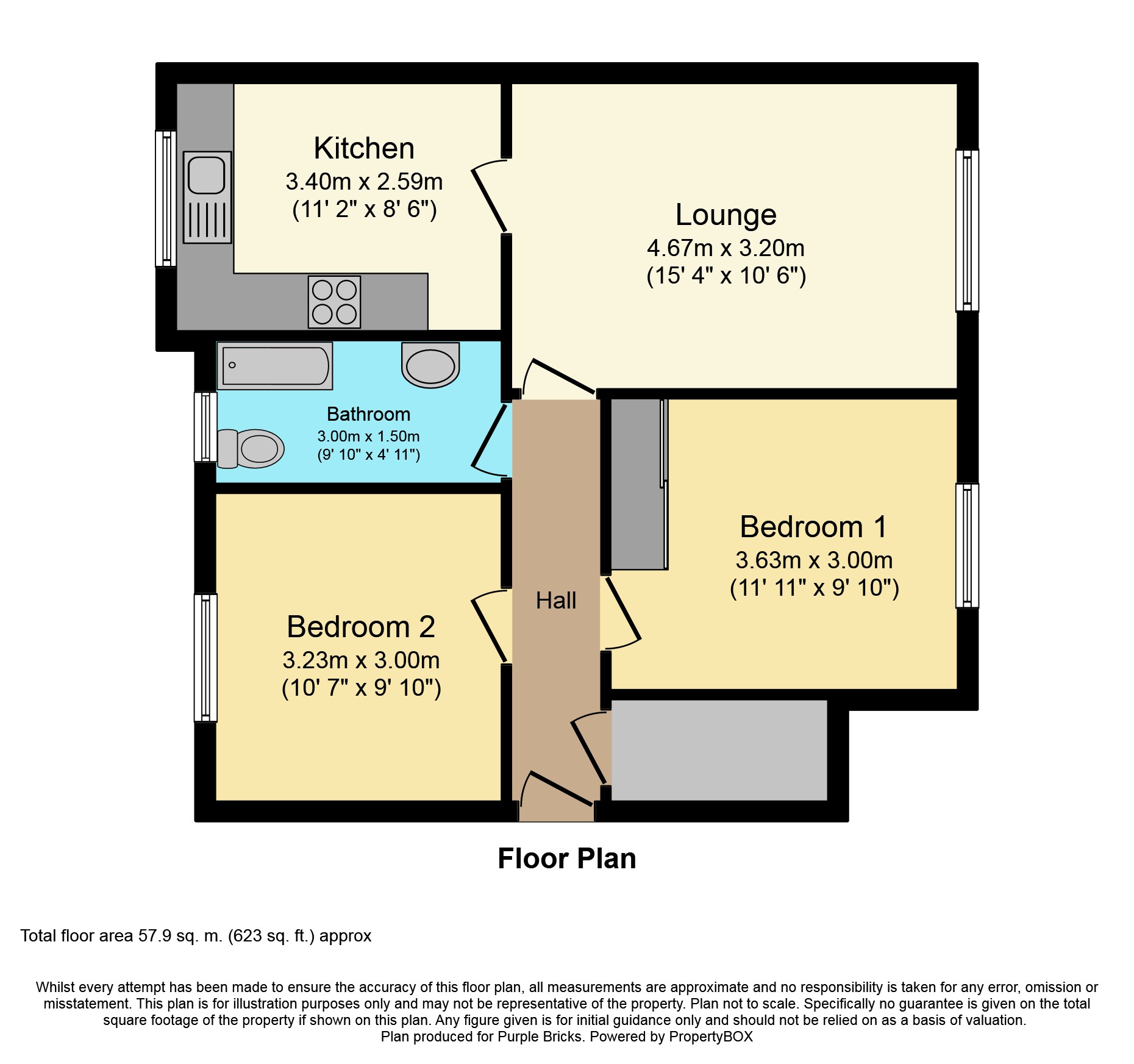 2 Bedrooms Flat for sale in Norwood Court, Bonnybridge FK4