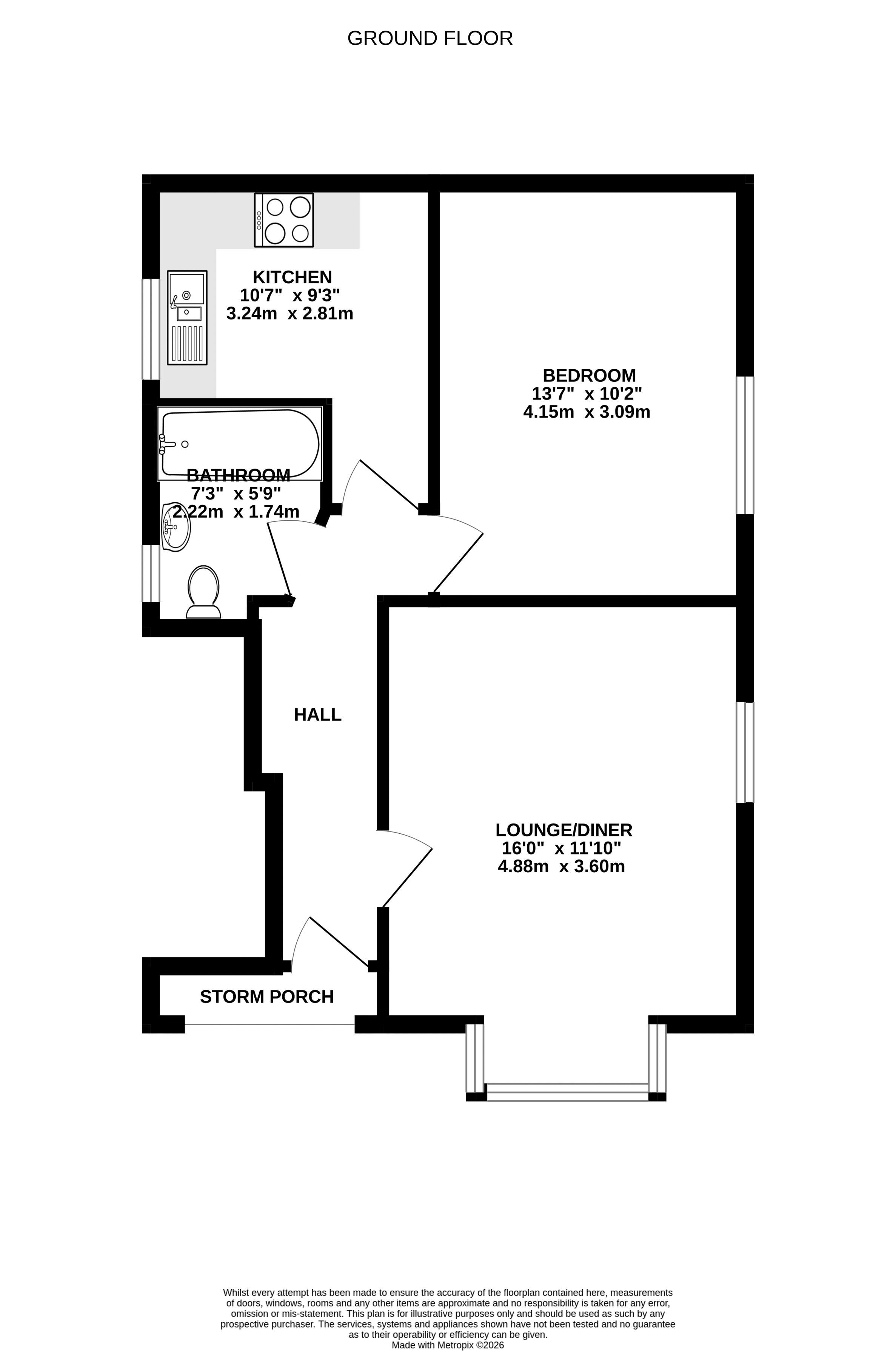 Flat 1, St Marys Court, Glamis Street, Bognor Regis floorplan