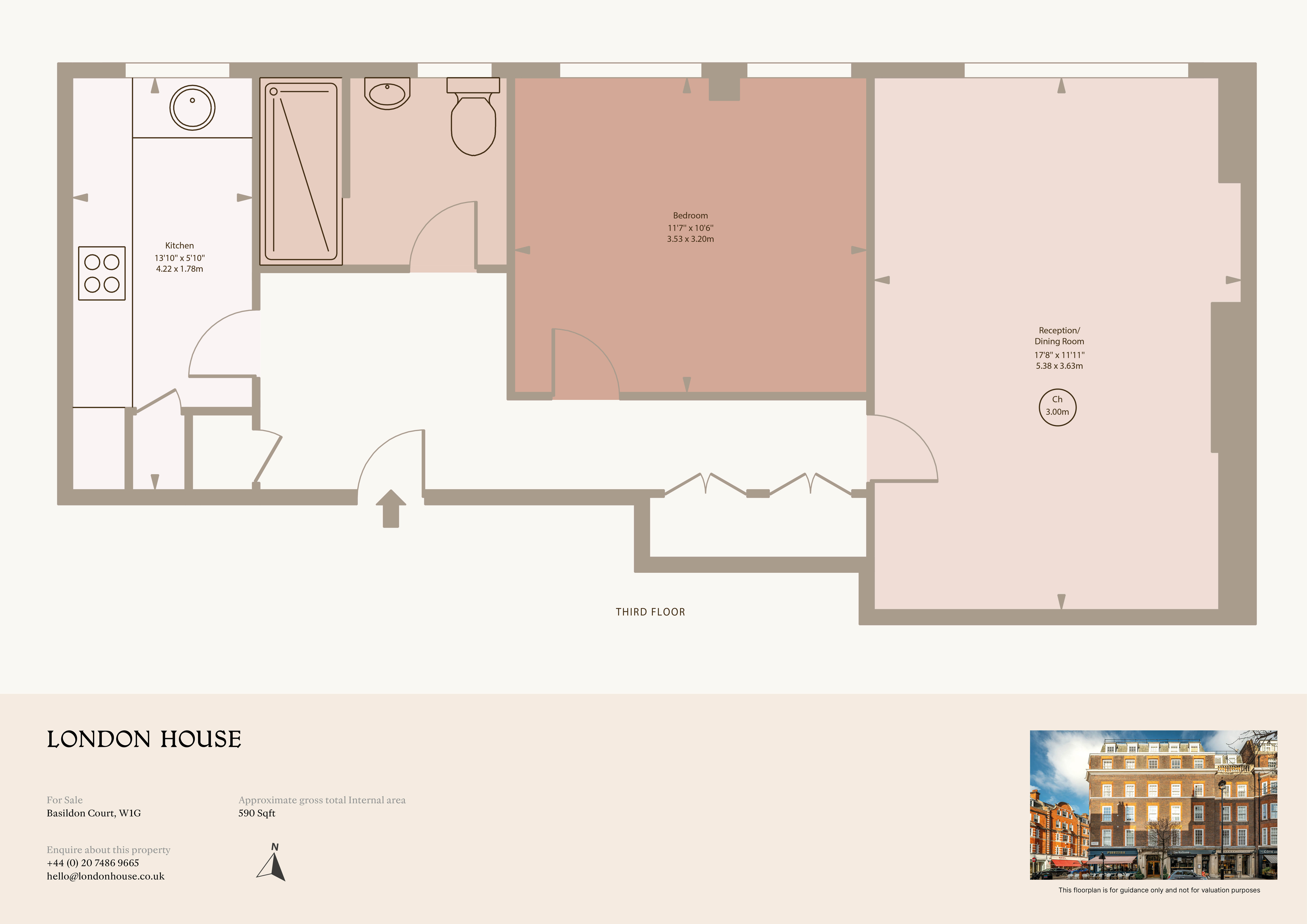 24, Basildon Court, Marylebone floorplan