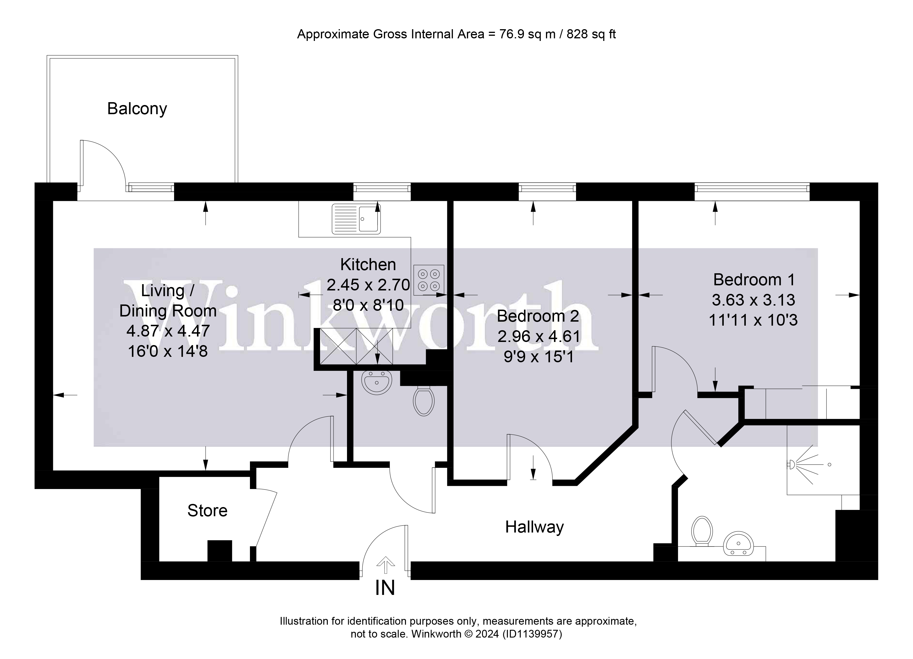 Flat 20, Goldwyn House,, Studio Way, Hertfordshire floorplan