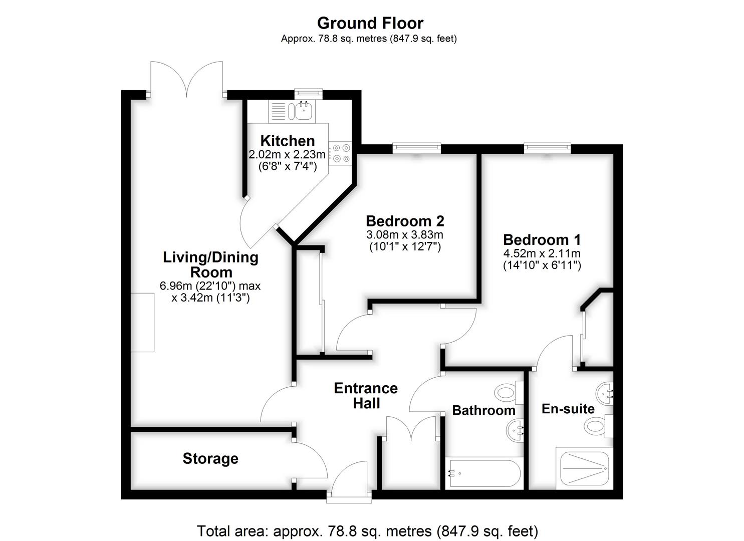 Apartment 8, 132A, Slade Road, Portishead floorplan