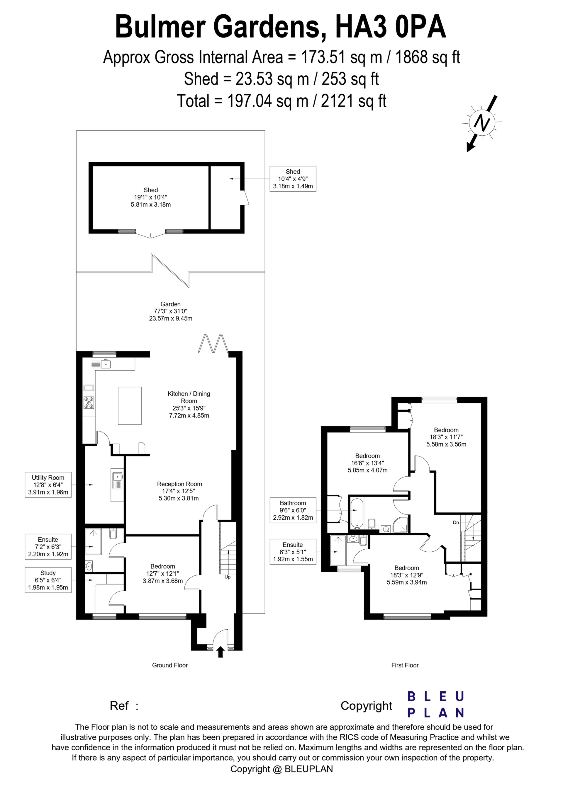 3, Bulmer Gardens, Middlesex floorplan