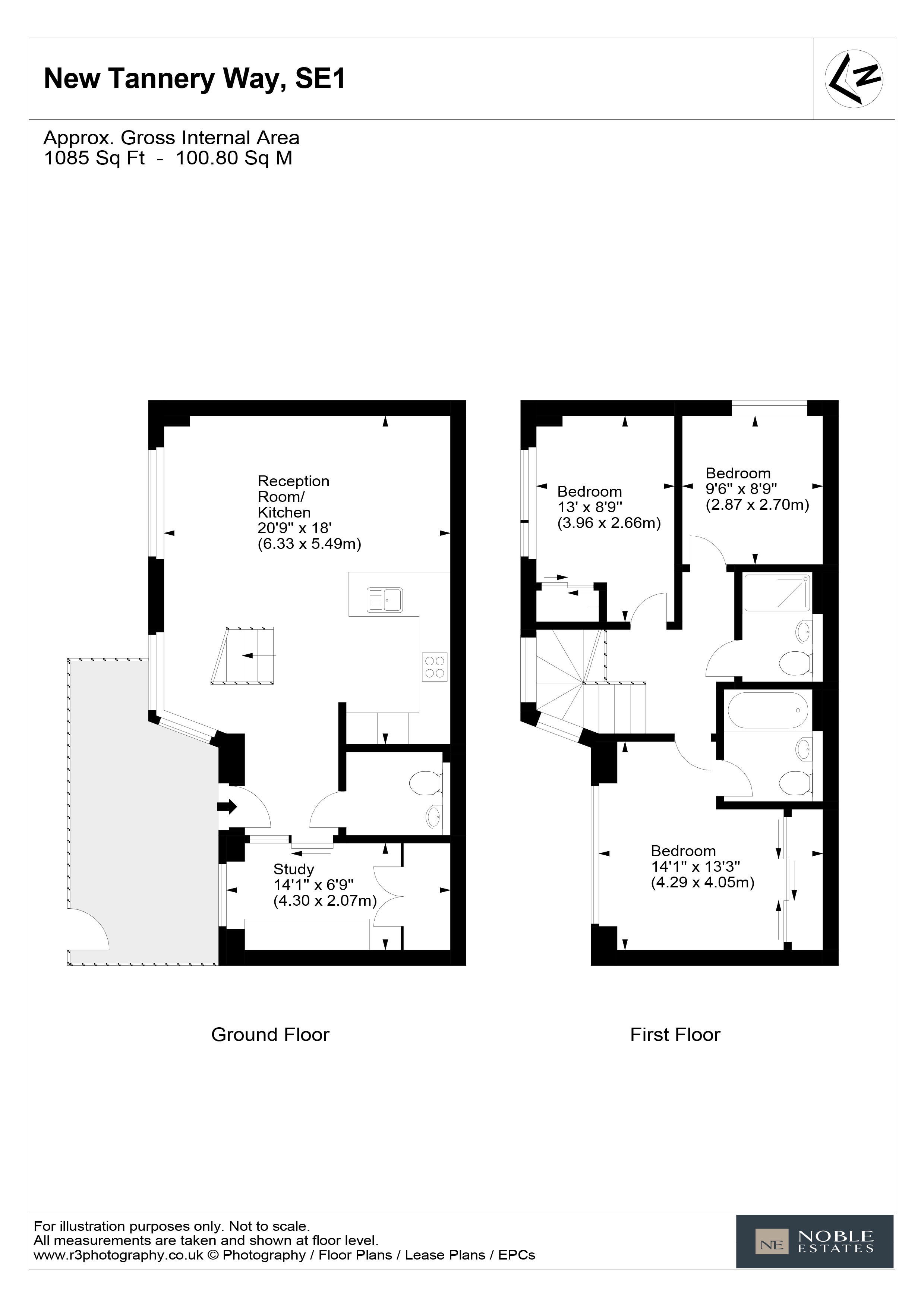 Apartment 1 2, New Tannery Way, London floorplan