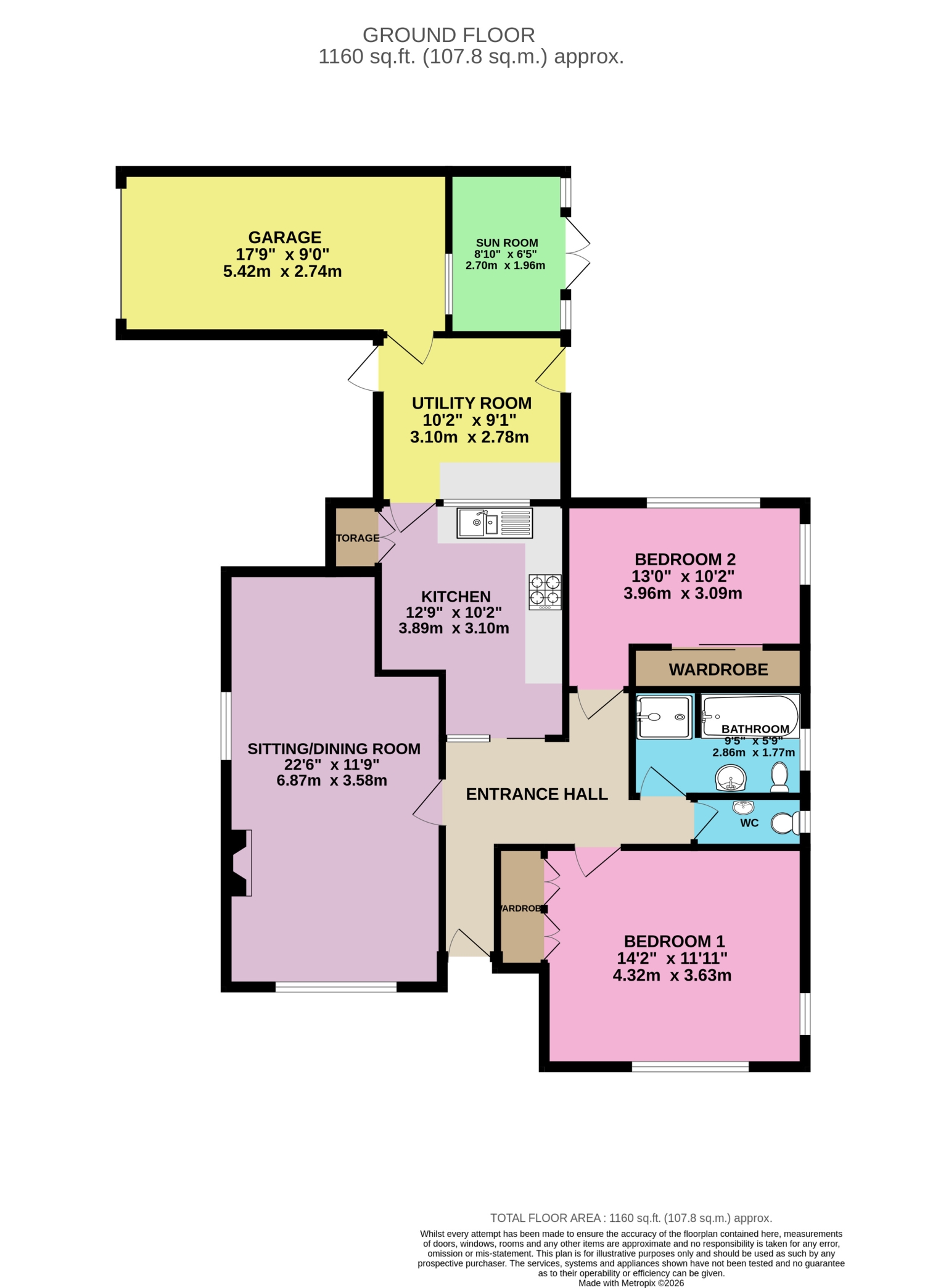 Flat 1, 20 Elmside, Budleigh Salterton floorplan