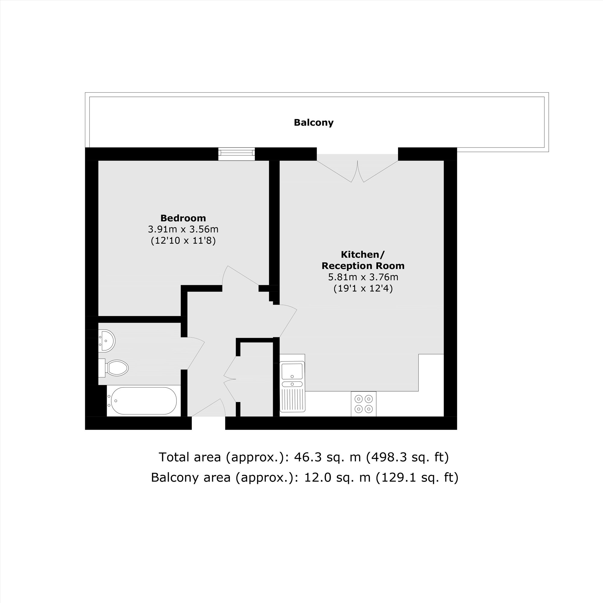 Flat 14, Hardy Court, 1, Furmage Street, London floorplan