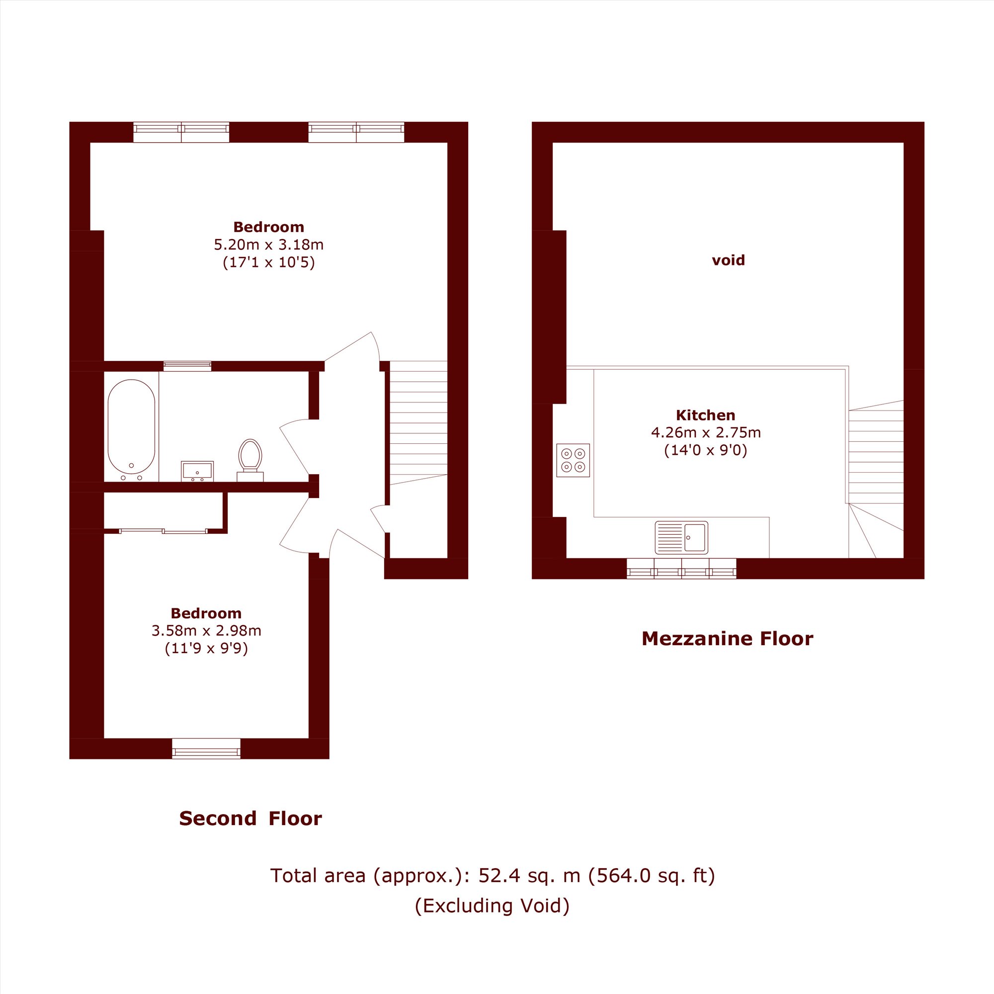 Flat 3, 293, Portobello Road, London floorplan