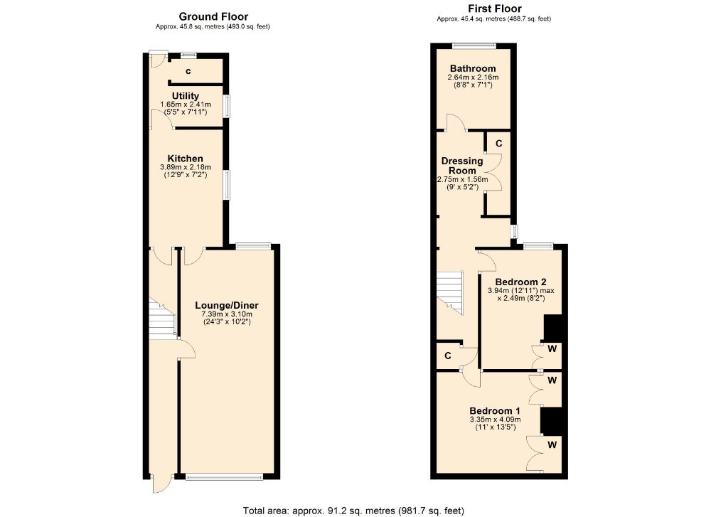 Milton Street, Poets Corner, Northampton NN2, 2 bedroom terraced house