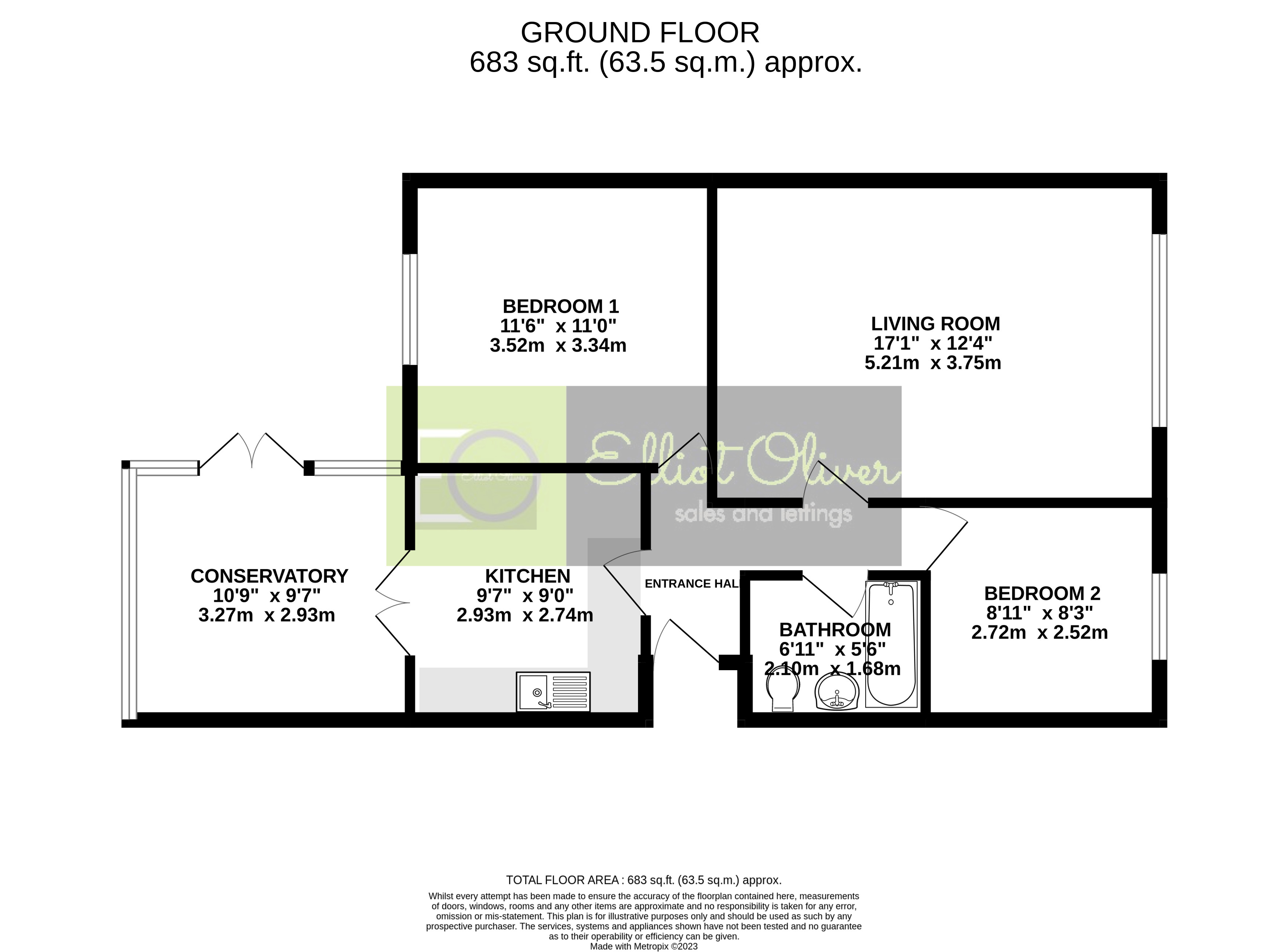 Hatherley Road, Cheltenham GL51, 2 bedroom detached bungalow to rent