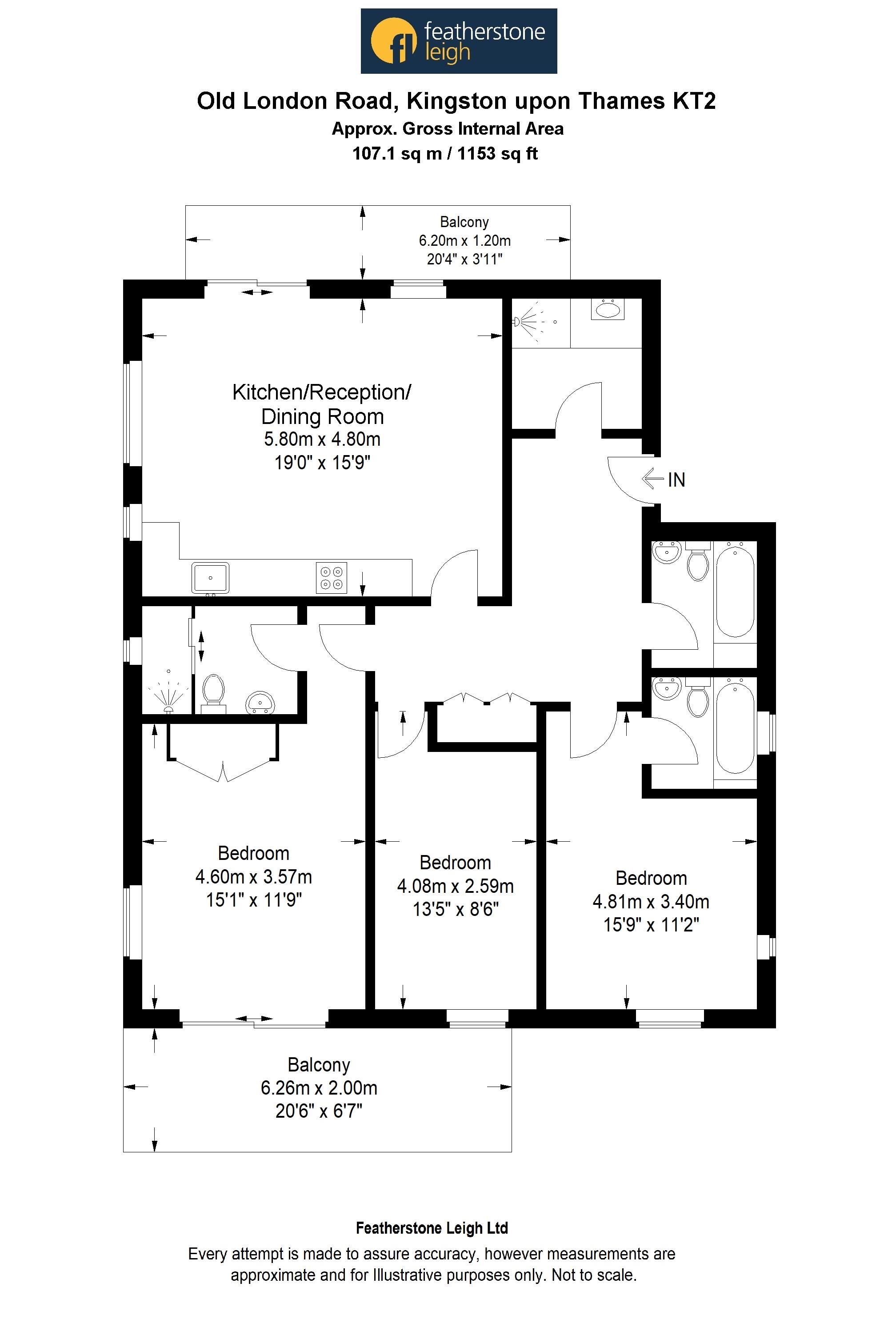 3 Bedrooms Flat for sale in Old London Road, Kingston Upon Thames KT2