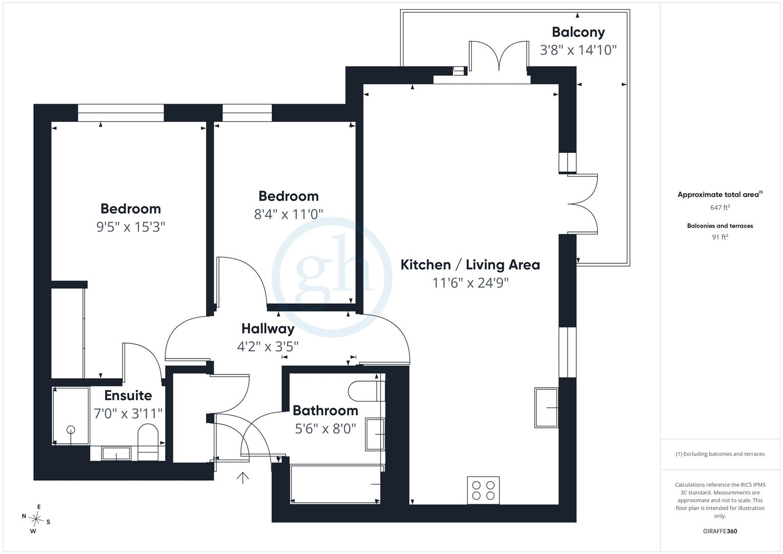 26, Drake House, Ruislip floorplan
