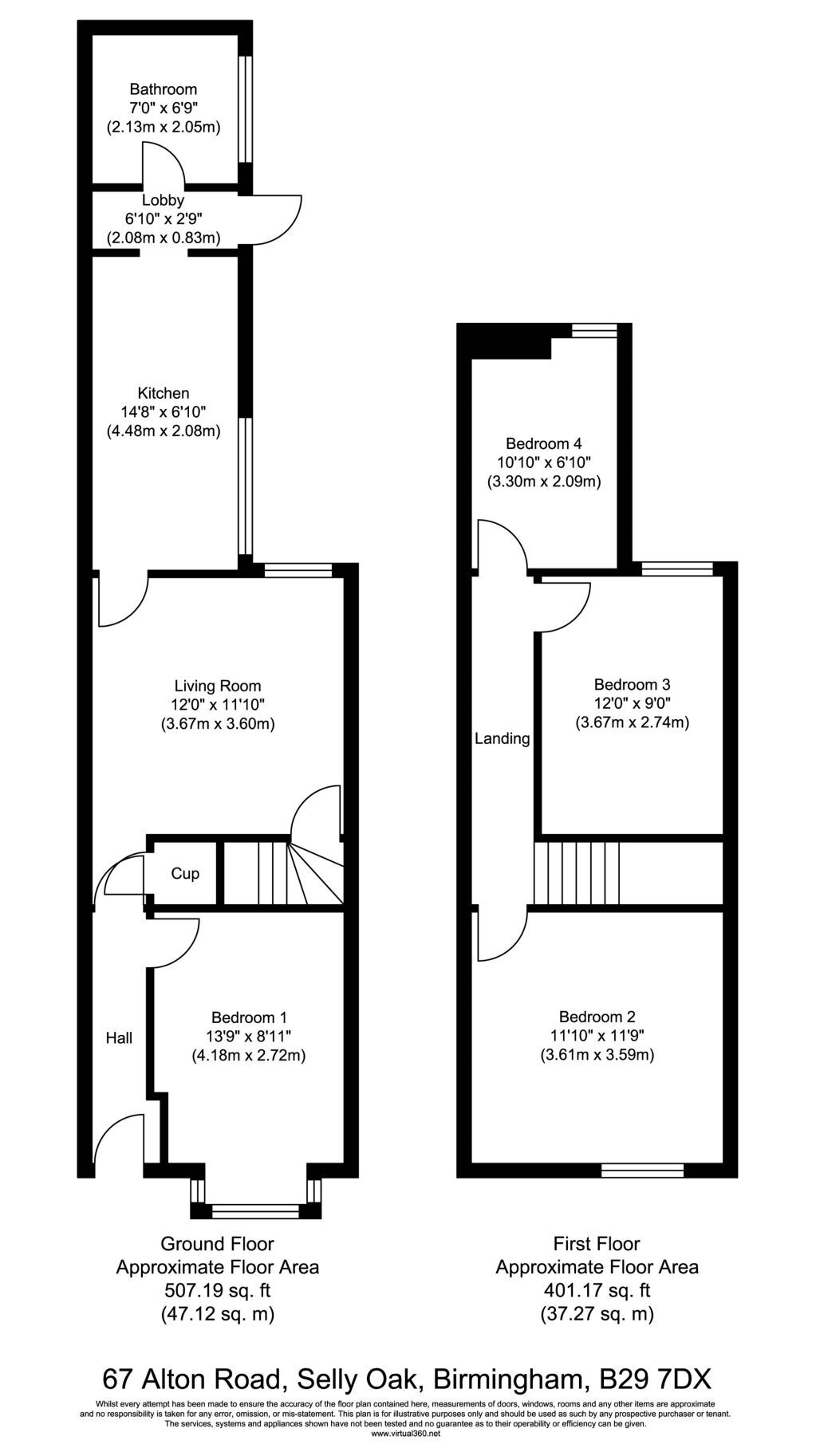 67, Alton Road, Birmingham floorplan