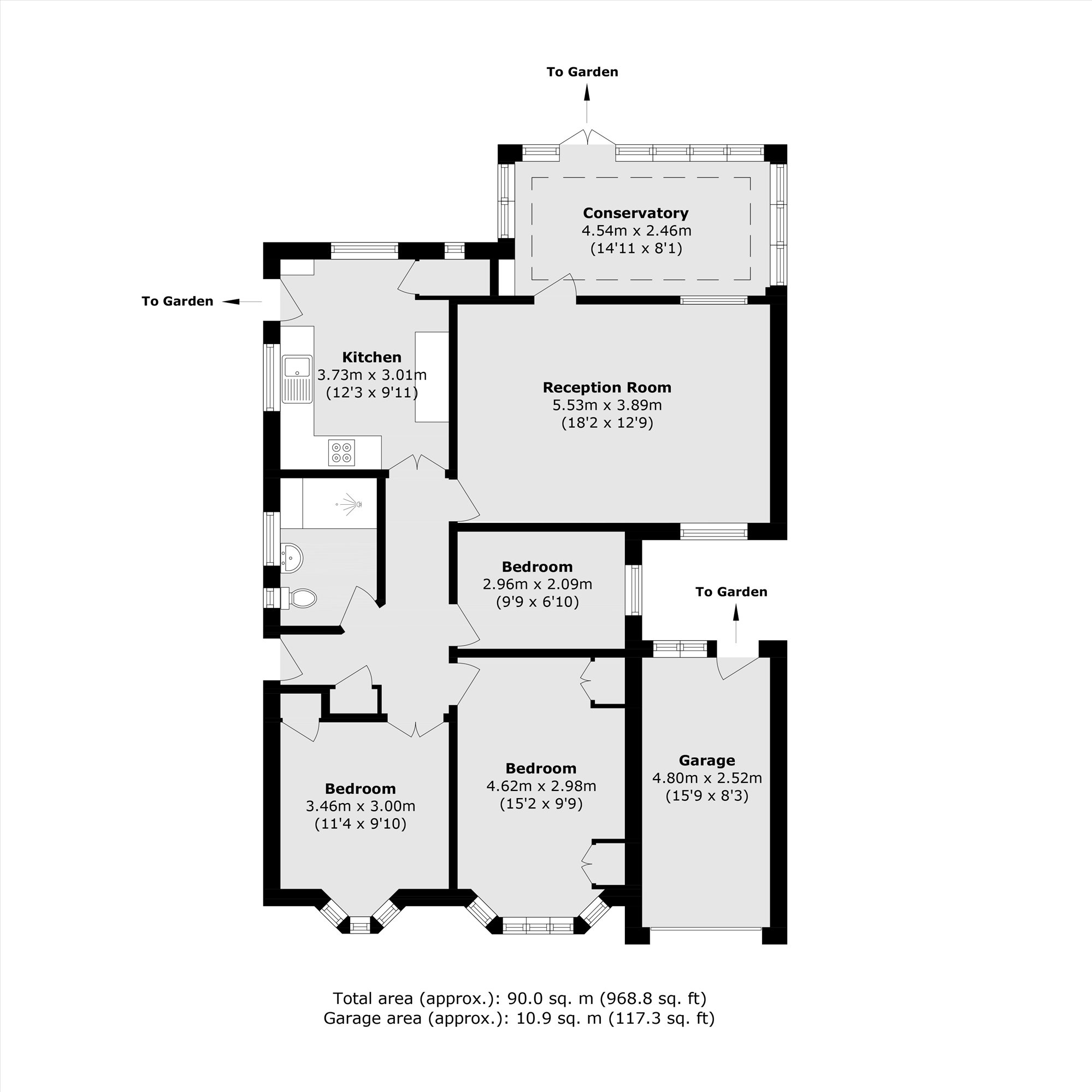 23, Kilmiston Avenue, Shepperton floorplan